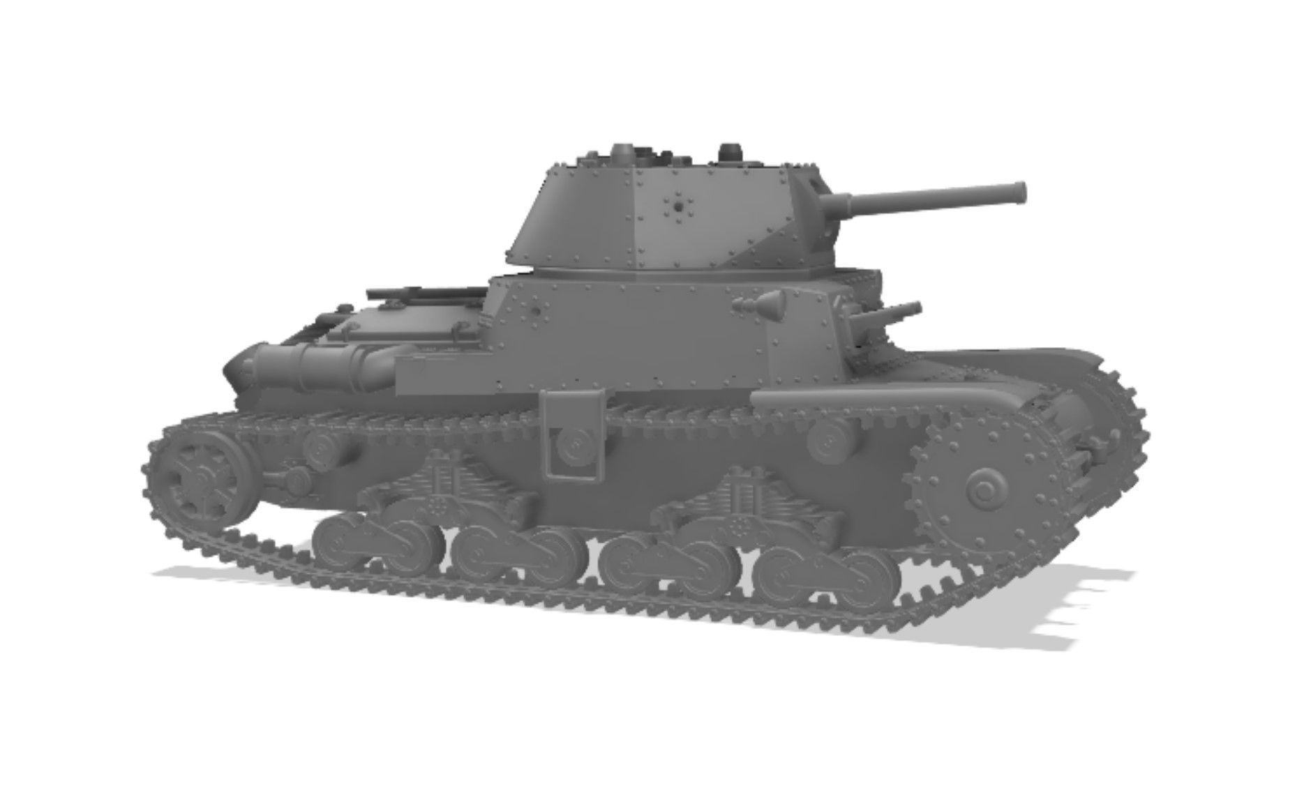 Fiat-Ansaldo M13-40 - 1-100 Scale 3D print model_11