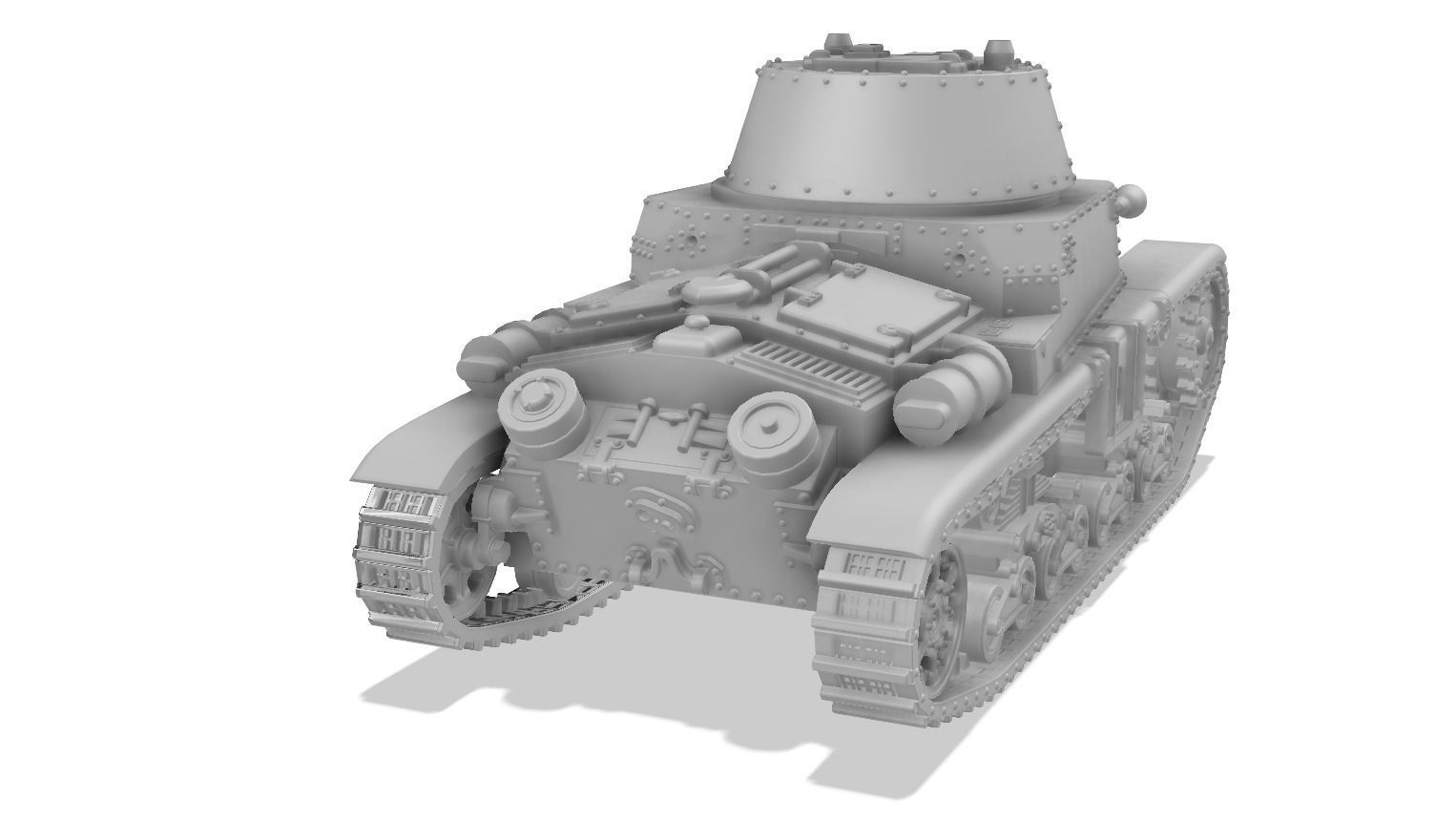 Fiat-Ansaldo M13-40 - 1-100 Scale 3D print model_5