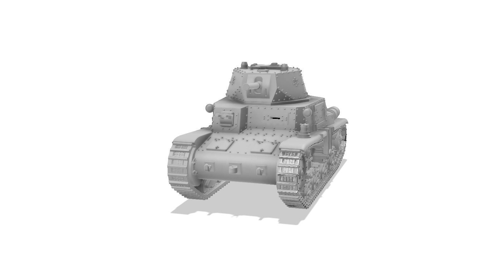 Fiat-Ansaldo M13-40 - 1-100 Scale 3D print model_13