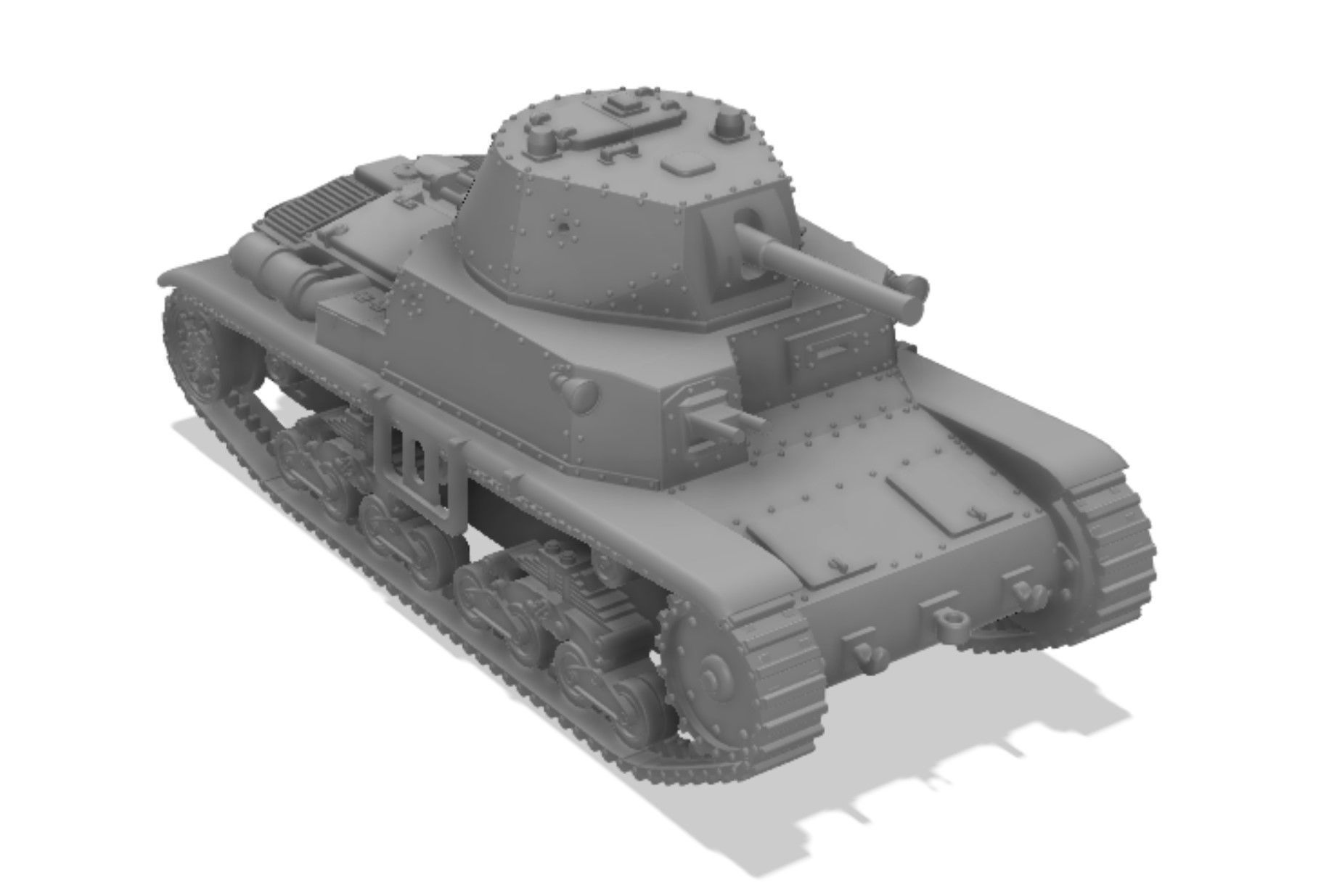 Fiat-Ansaldo M13-40 - 1-100 Scale 3D print model_17