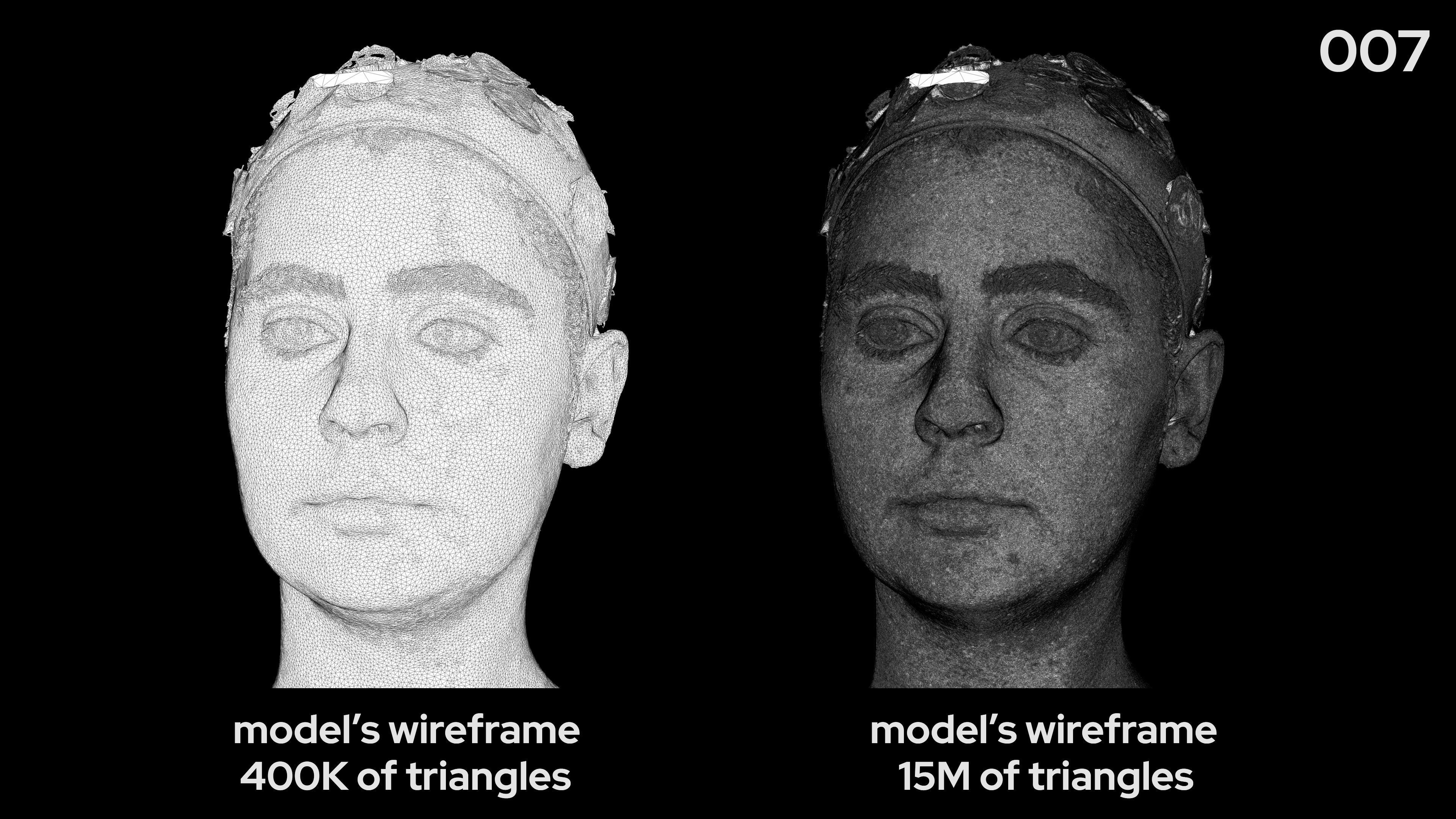 European Female 20s head scan 007 3D model_7