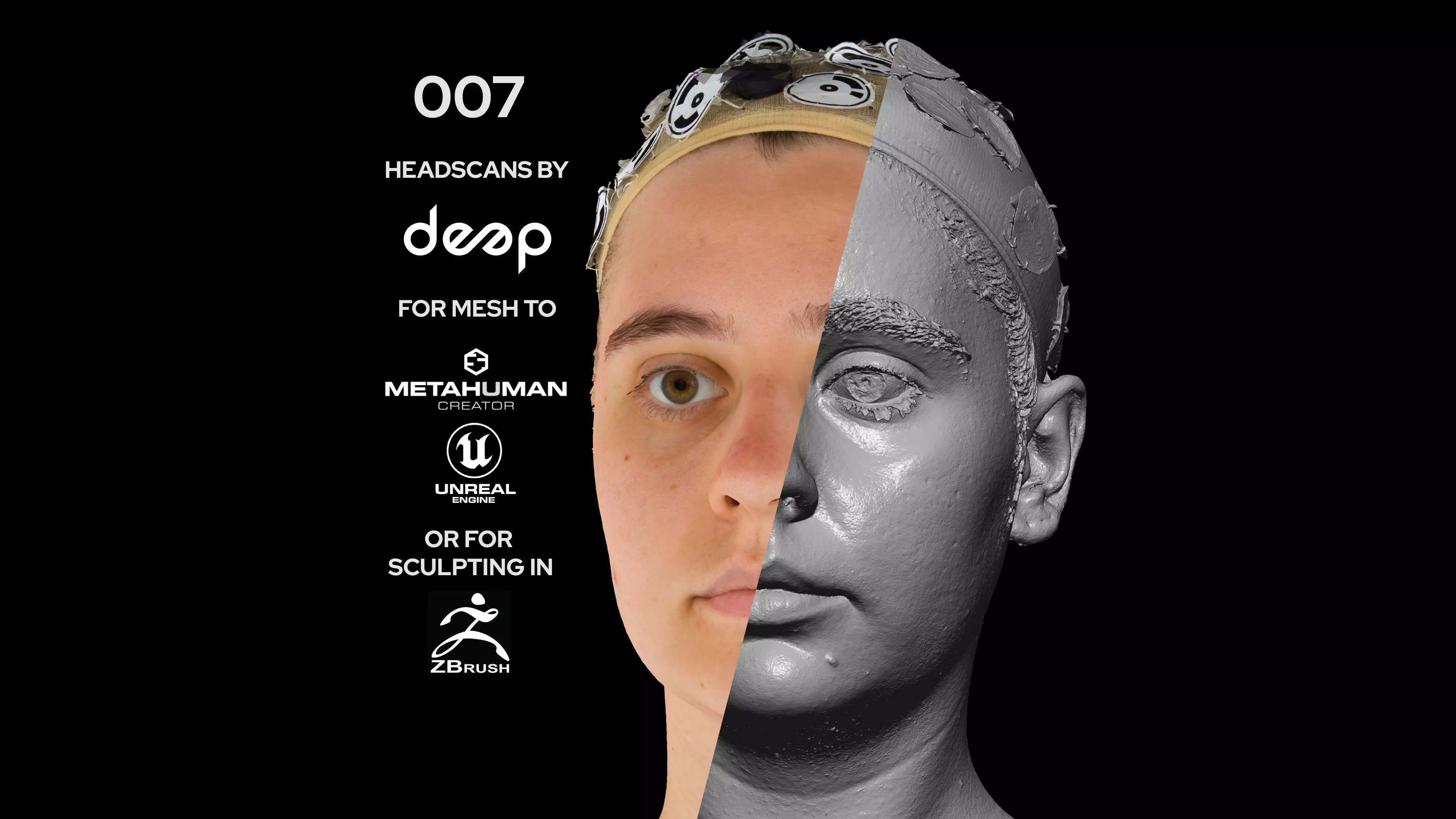 European Female 20s head scan 007 3D model_0