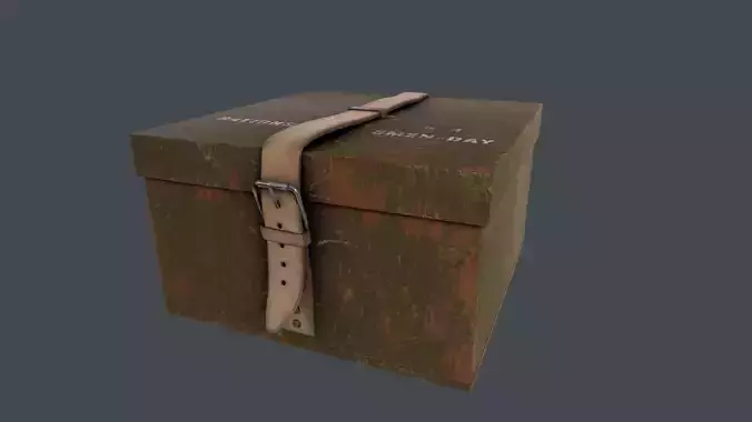Old Military Ration Box Low-poly 3D model