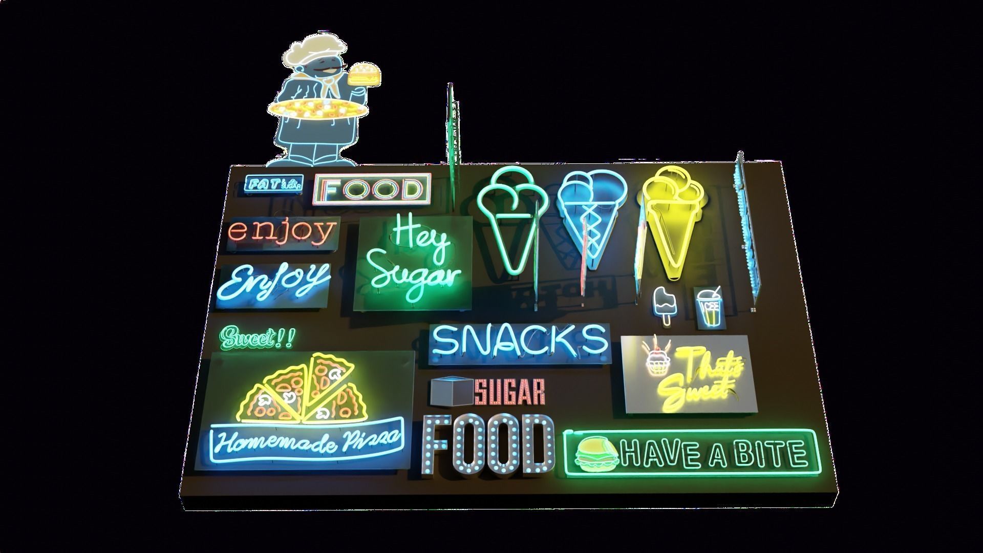 Neon Assets Pack 24 Base Mesh Models Low-poly 3D model_4