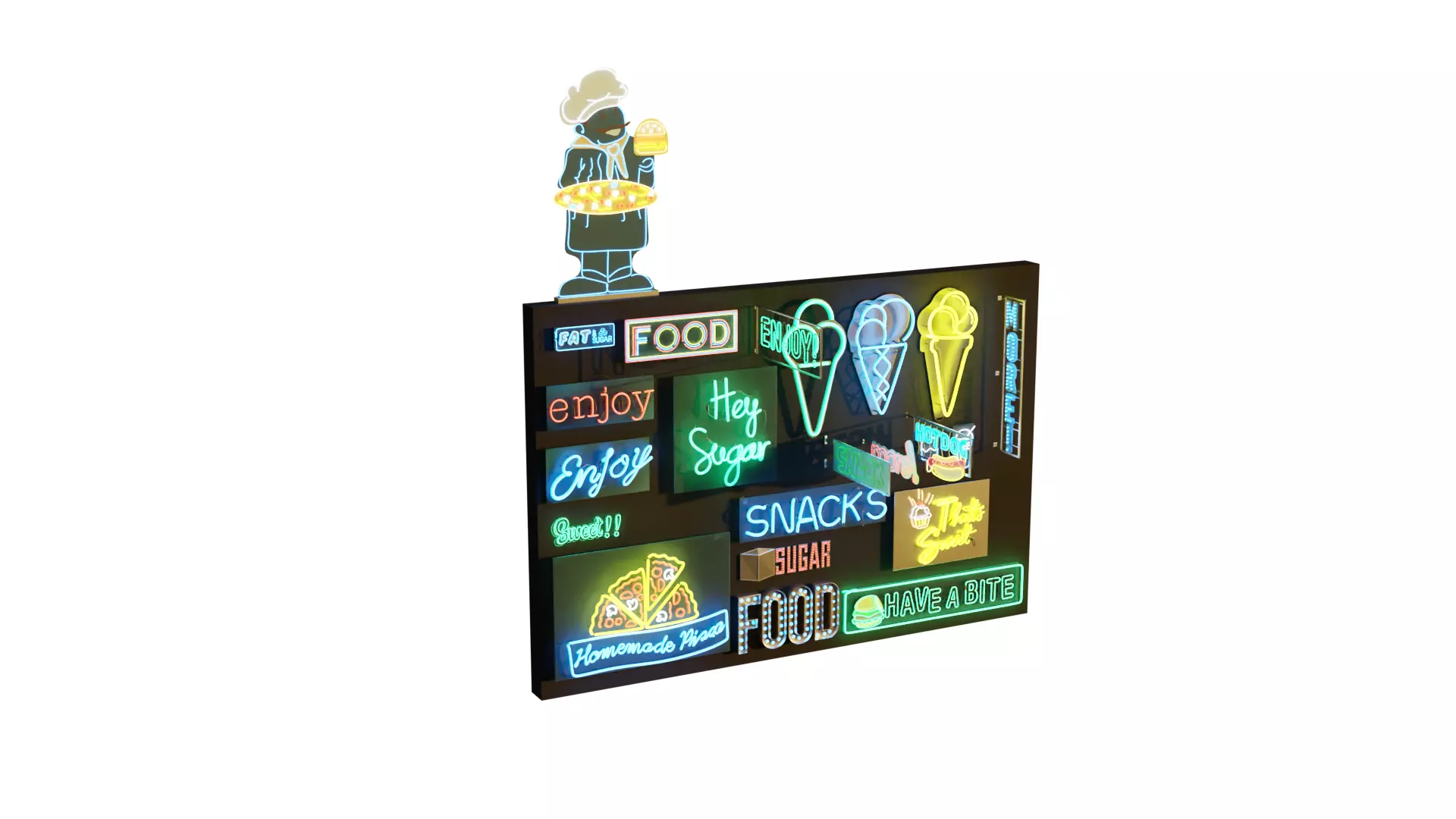 Neon Assets Pack 24 Base Mesh Models Low-poly 3D model_0