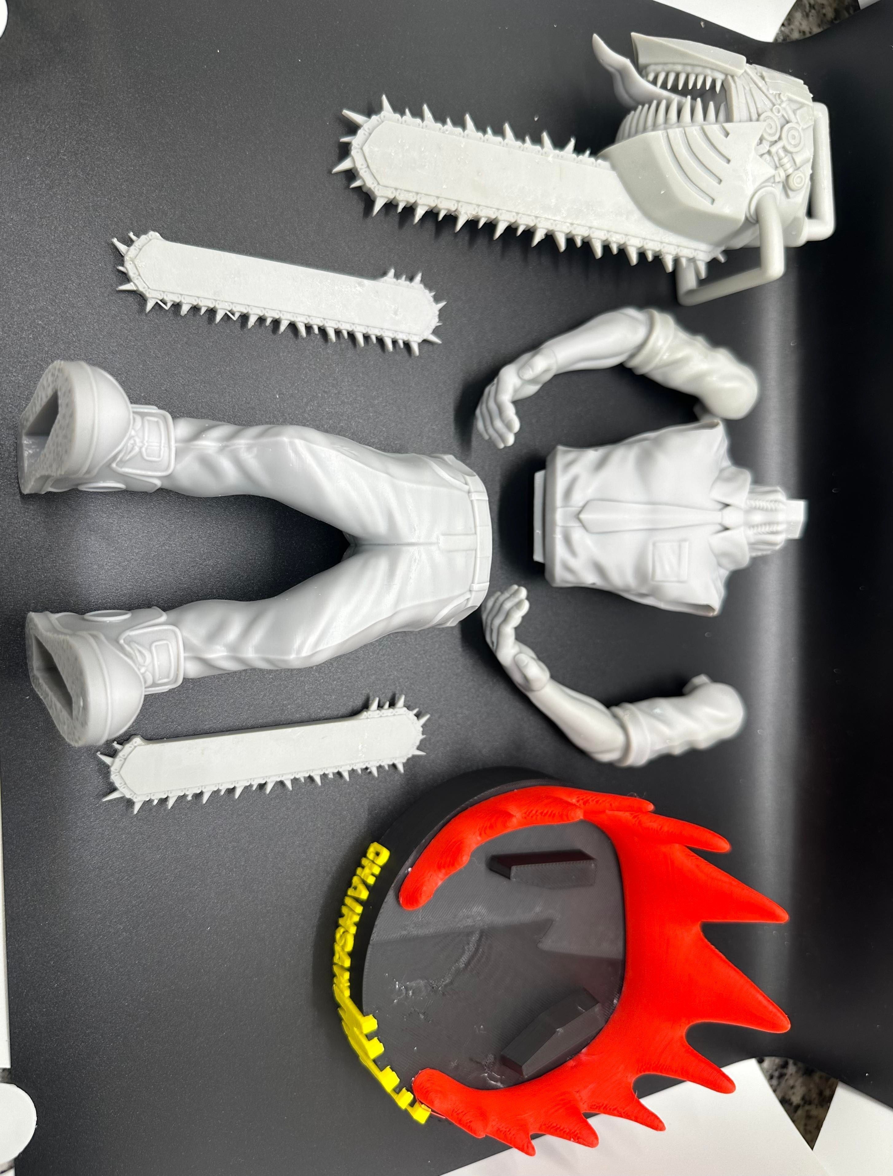 Chainsawman joystick holder 270mm  3D print model_5