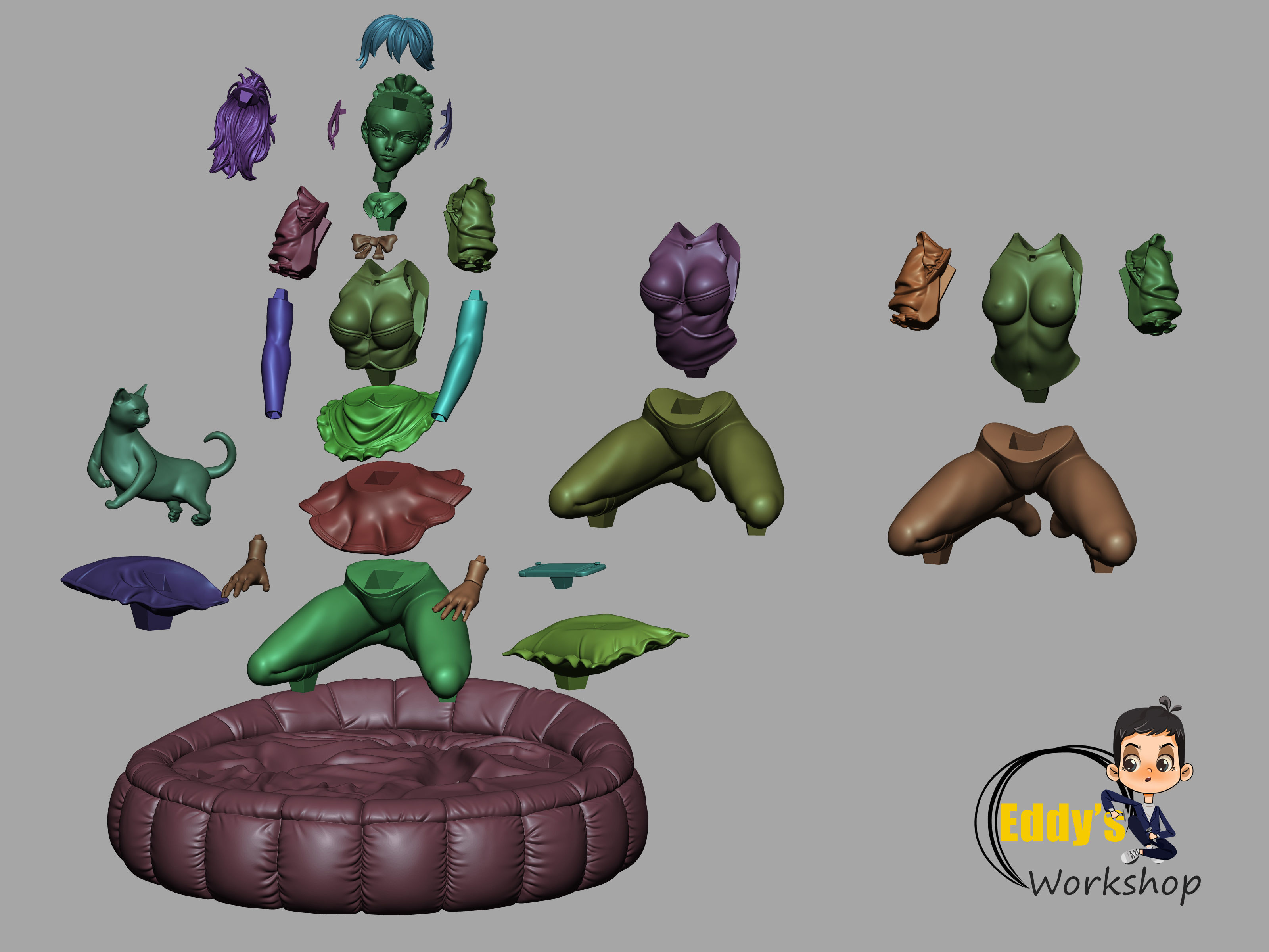 Marcie and Milo - 3D STL Ready To Print 3D print model_8