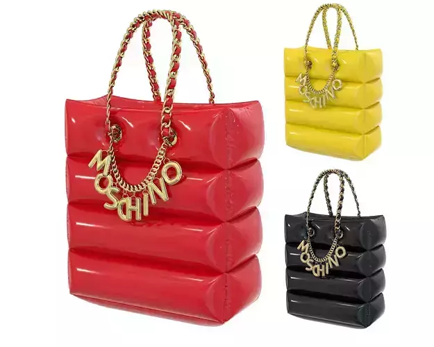  Moschino Lettering Charm Inflatable Shopper Bag Low-poly 3D model