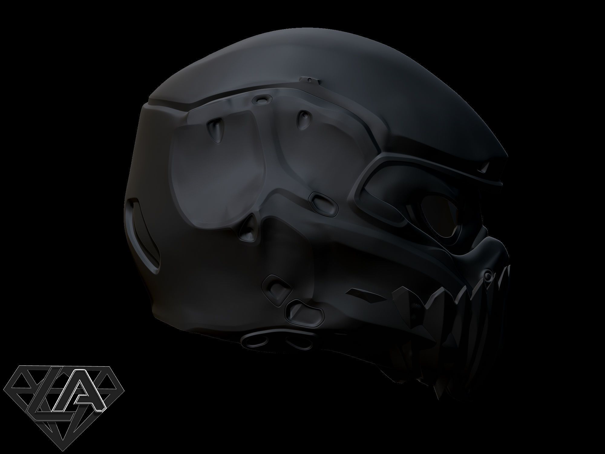 Pilot Yoda custom helmet 3D print model_4