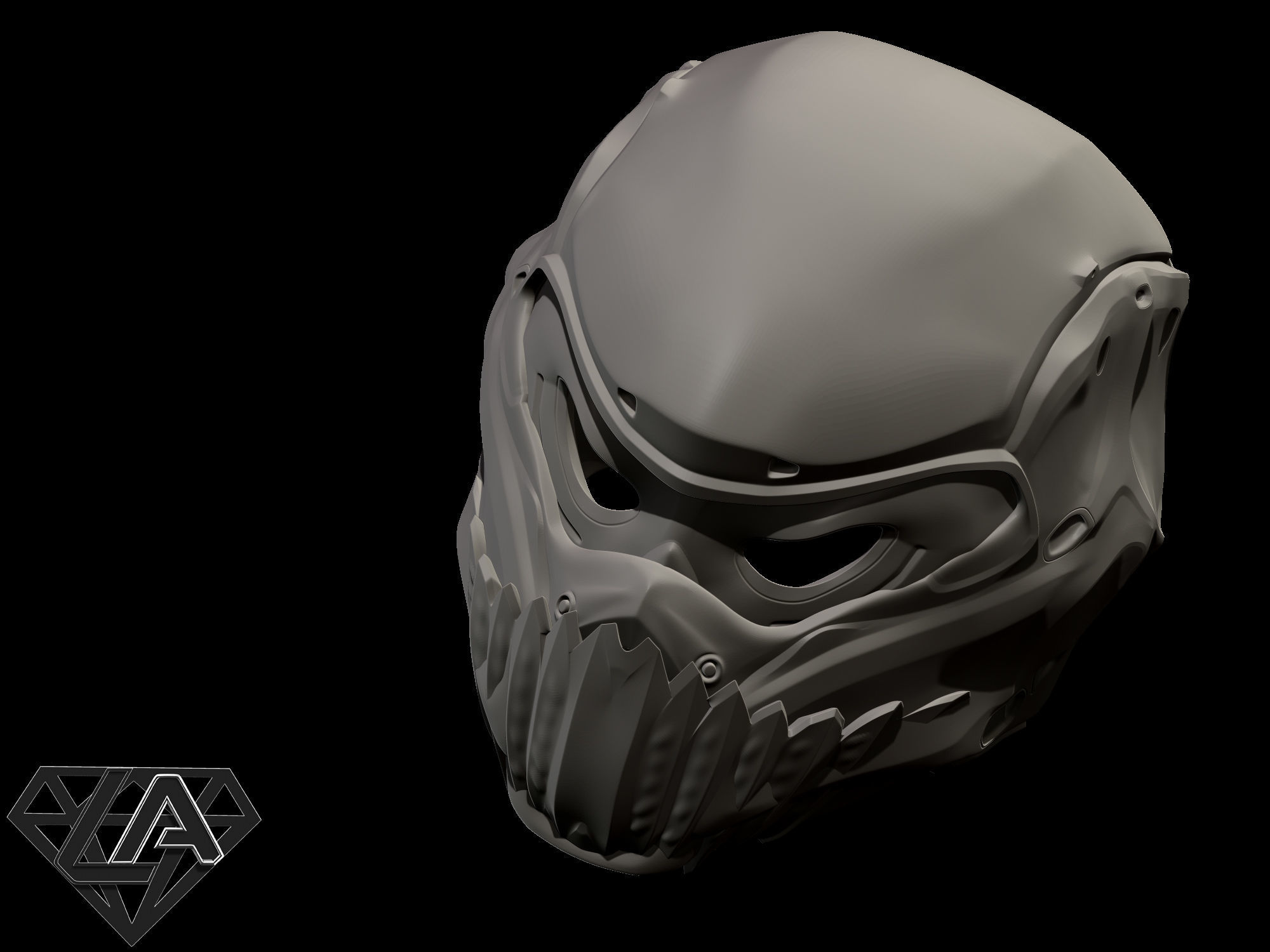 Pilot Yoda custom helmet 3D print model_8
