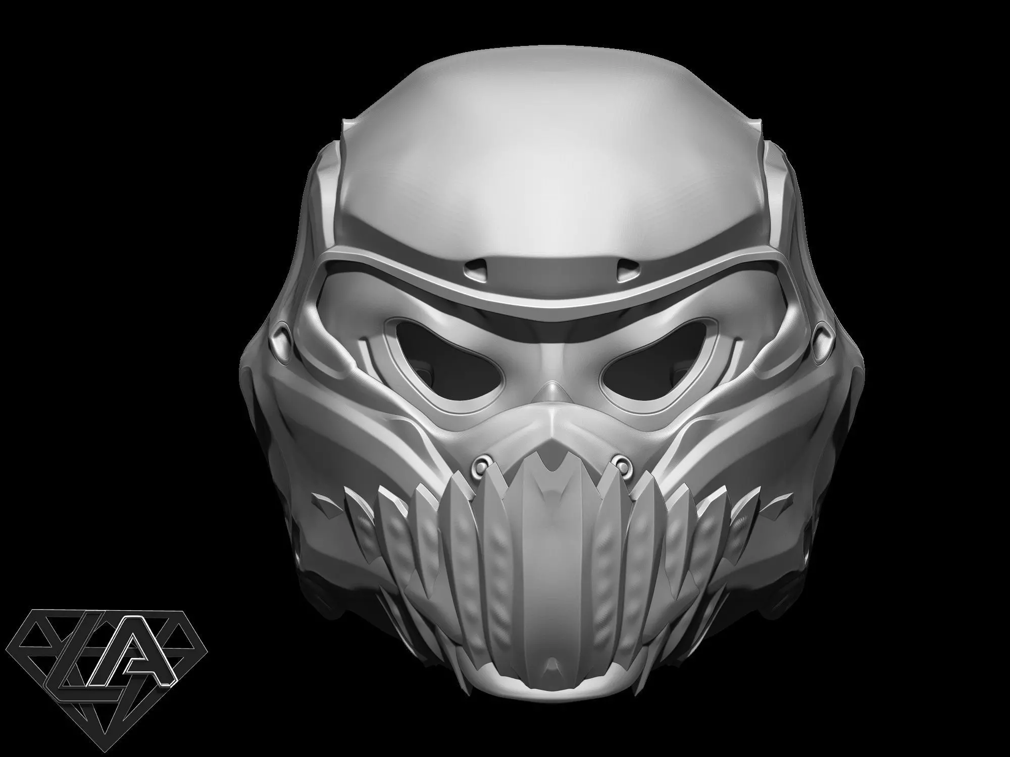 Pilot Yoda custom helmet 3D print model_0