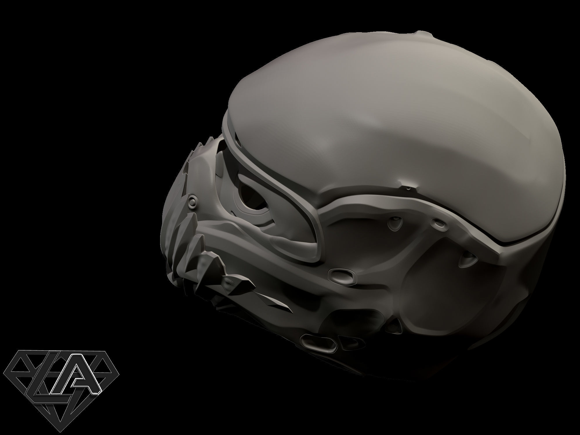 Pilot Yoda custom helmet 3D print model_7