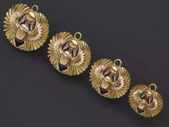 necklace Winged pharaonic scarab