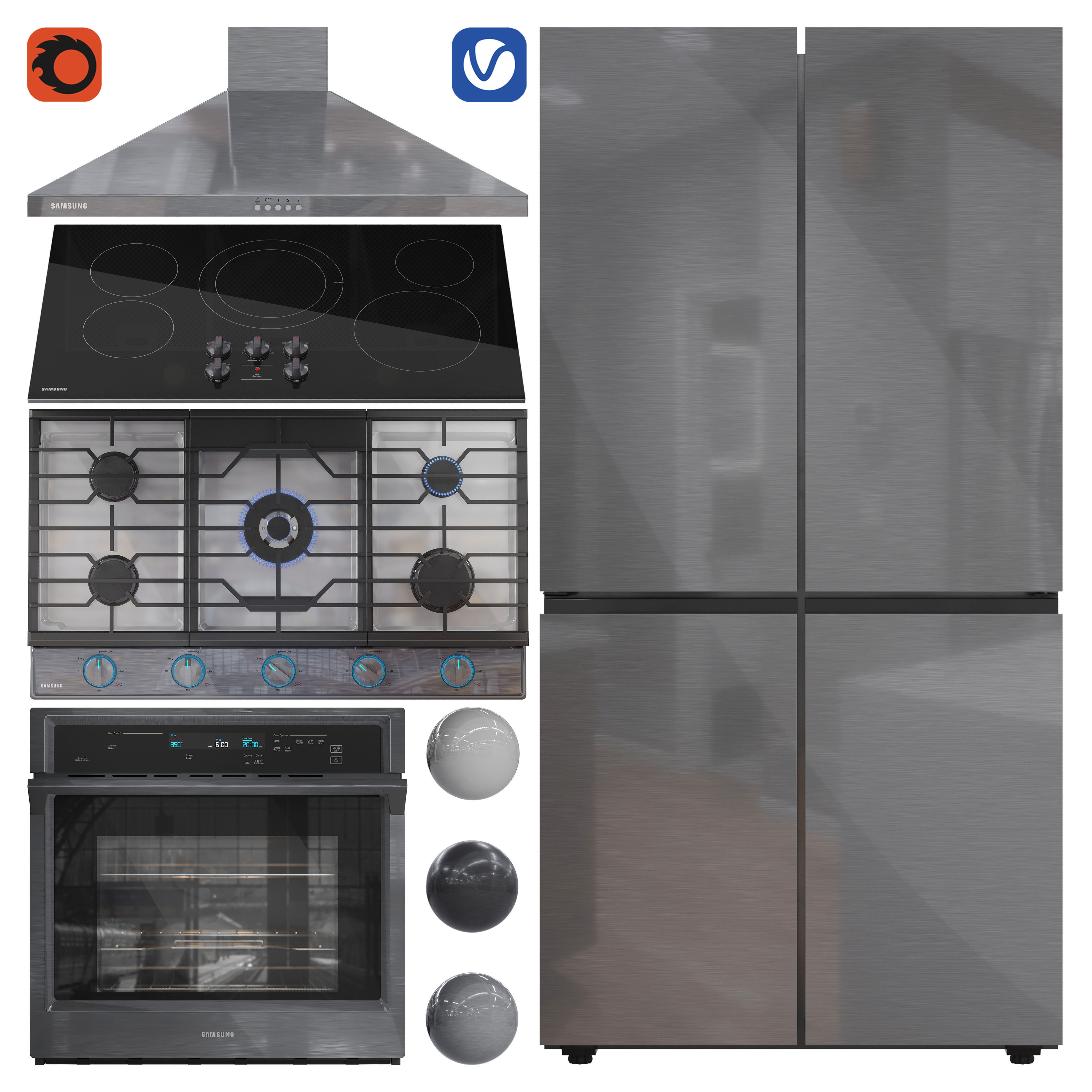 Appliance Collection Samsung V05 3D model_2