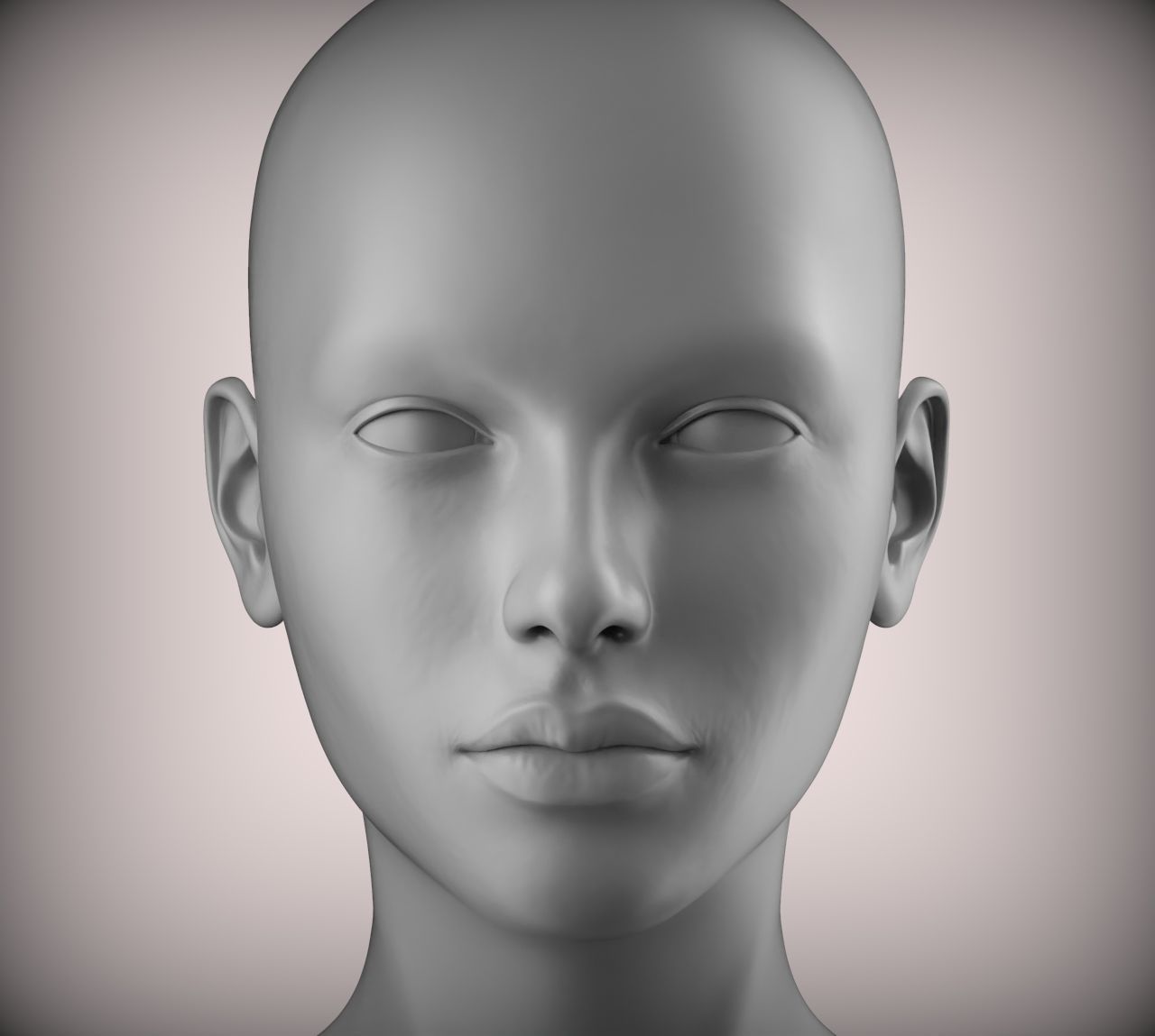 3D model 1 3D Head Face Female Character Women teenager portrait doll ...