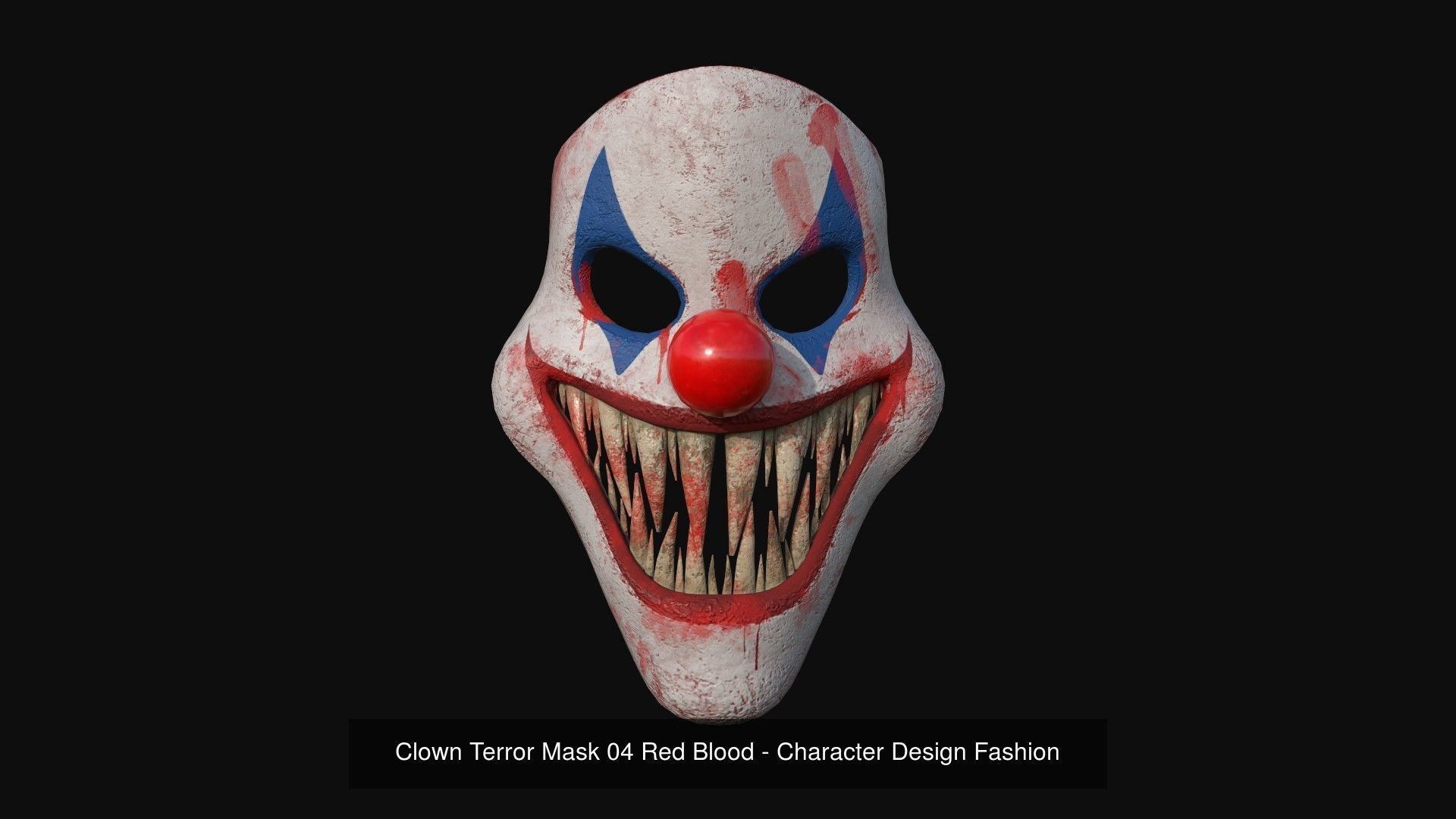 Clown Terror Costume and Masks - USA - Character Design 3D Model Collection_4