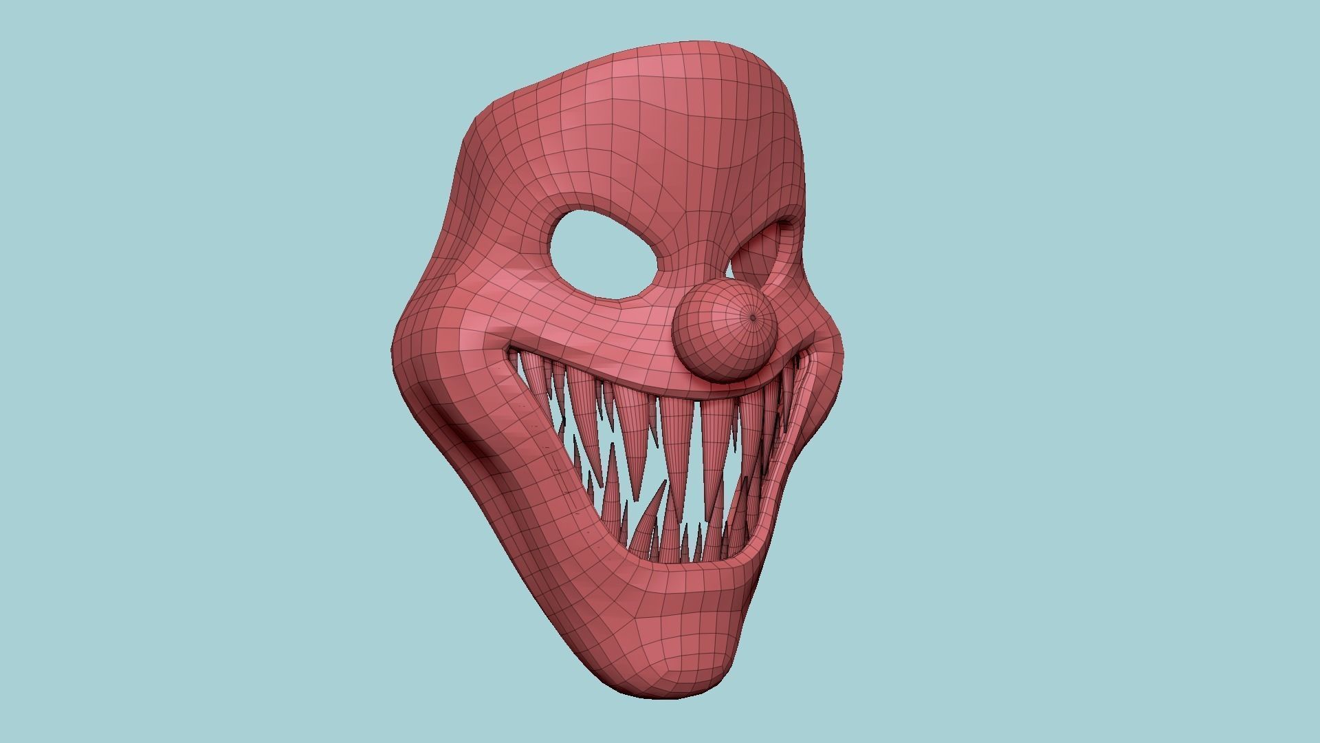 Clown Terror Costume and Masks - USA - Character Design 3D Model Collection_6