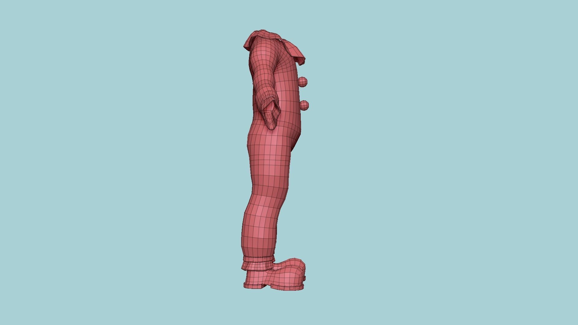 Clown Terror Costume and Masks - USA - Character Design 3D Model Collection_31