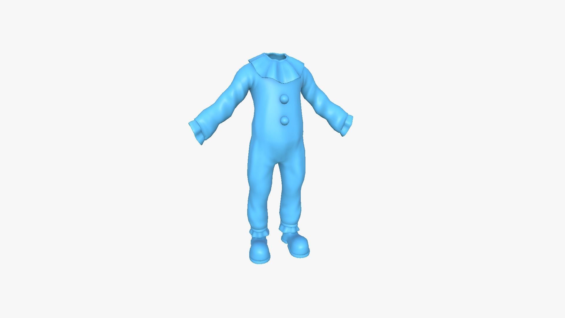 Clown Terror Costume and Masks - USA - Character Design 3D Model Collection_14