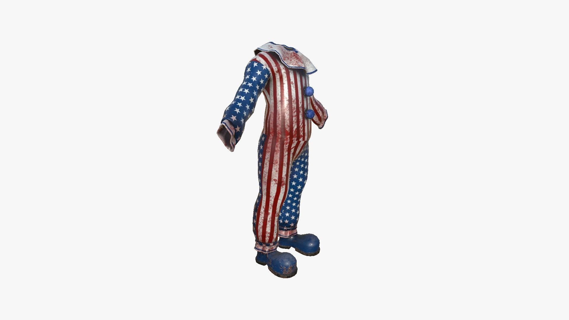 Clown Terror Costume and Masks - USA - Character Design 3D Model Collection_20