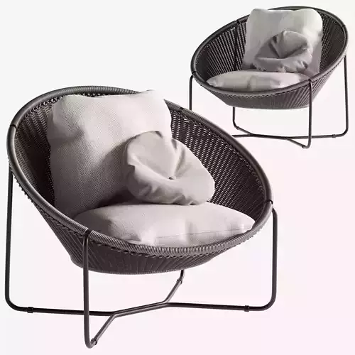 Morocco Graphite Oval Lounge Chair  Crate and Barrel