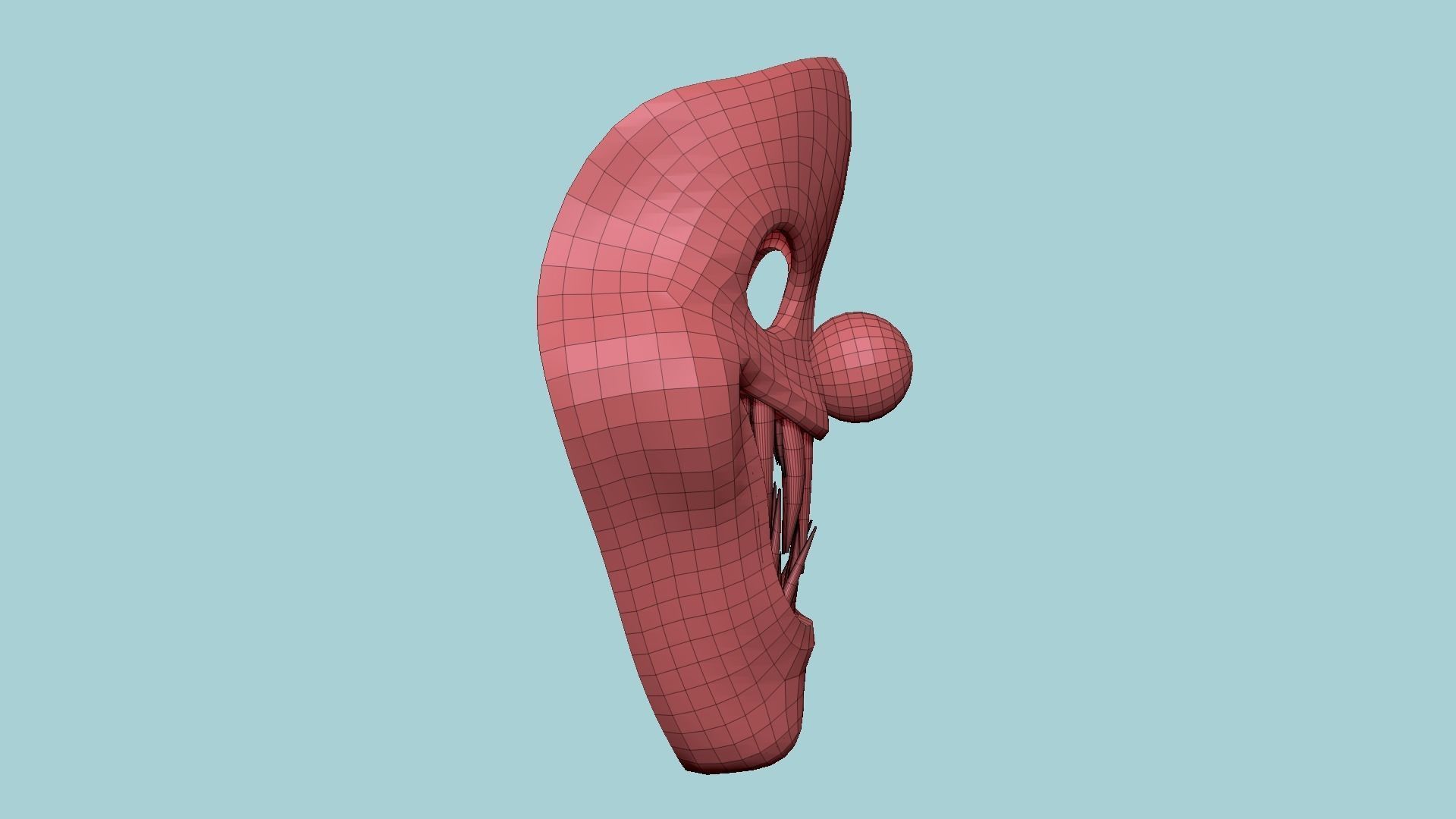 Clown Terror Costume and Mask - Colored - Character Design 3D Model Collection_10