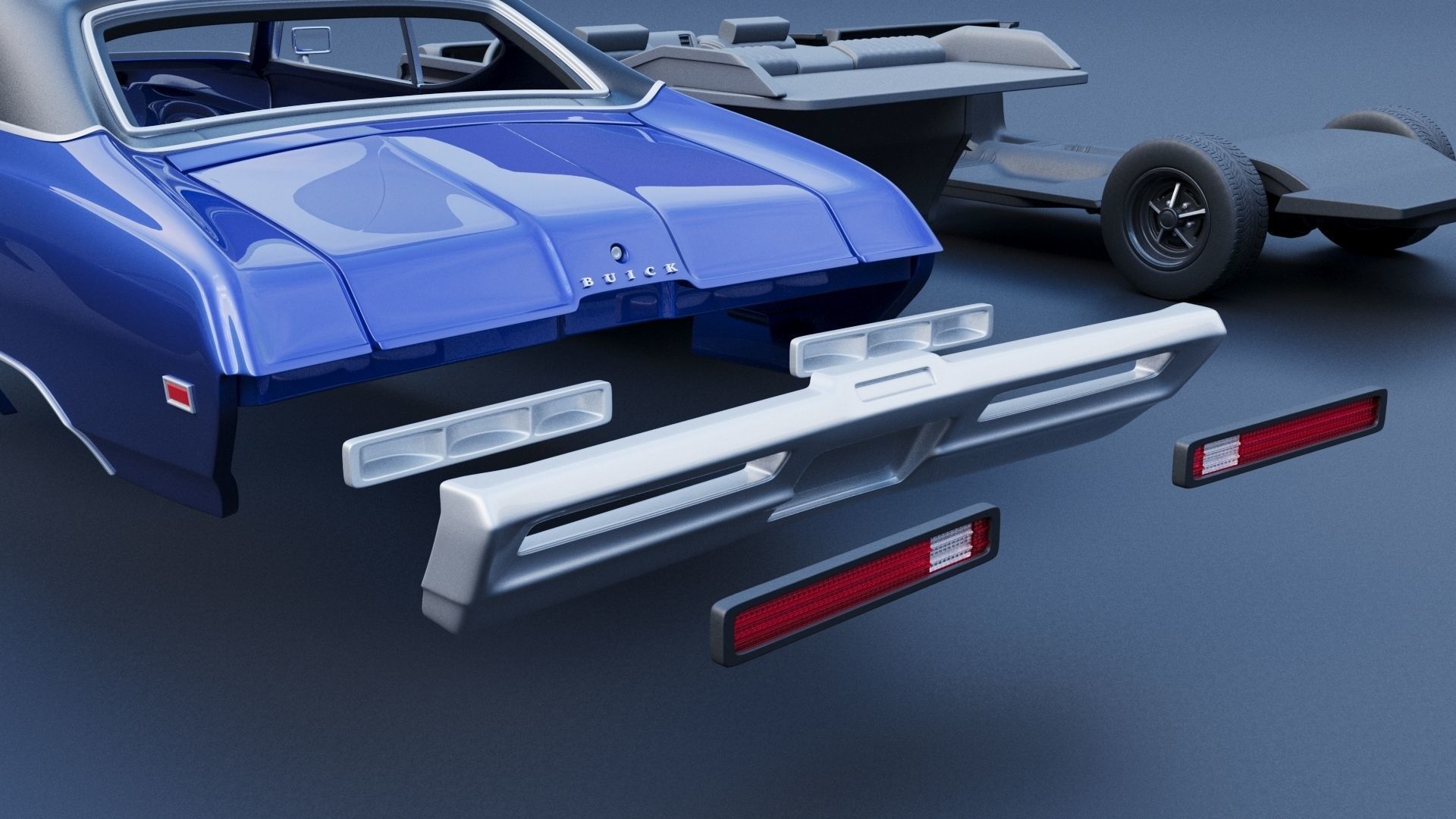 Buick Skylark 1969 3D print model_18