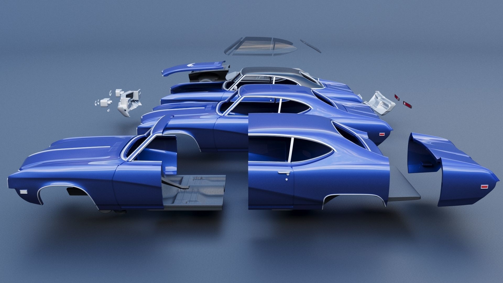 Buick Skylark 1969 3D print model_16