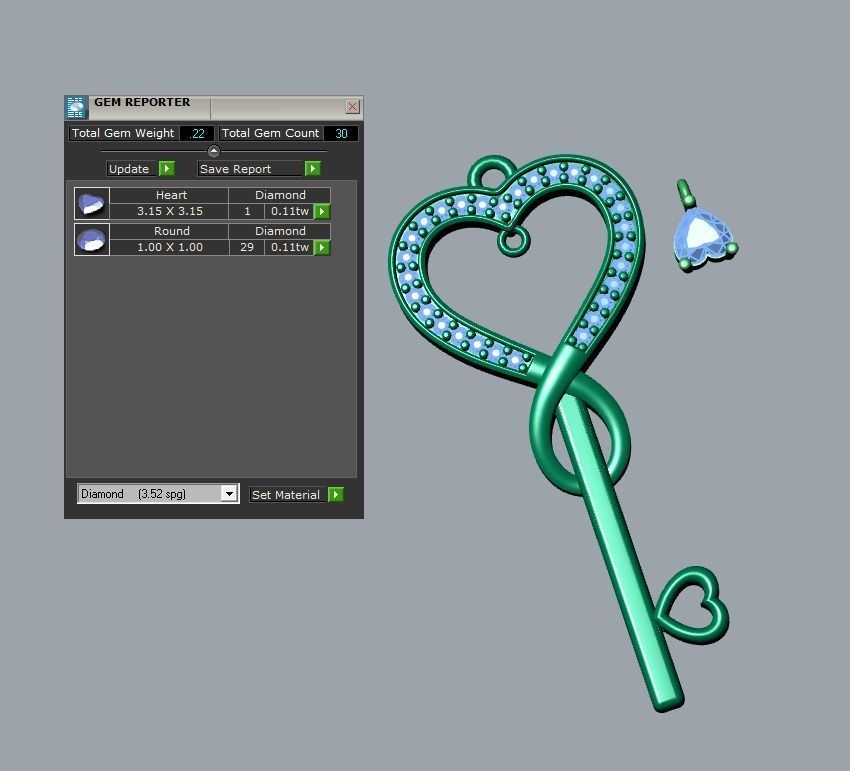 key pendant 3D print model_5