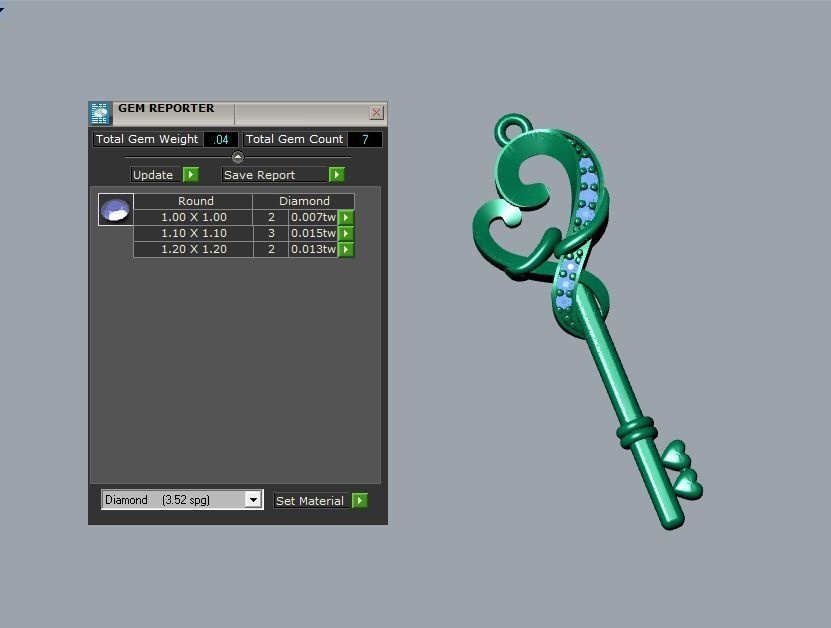 key pendant 3D print model_5