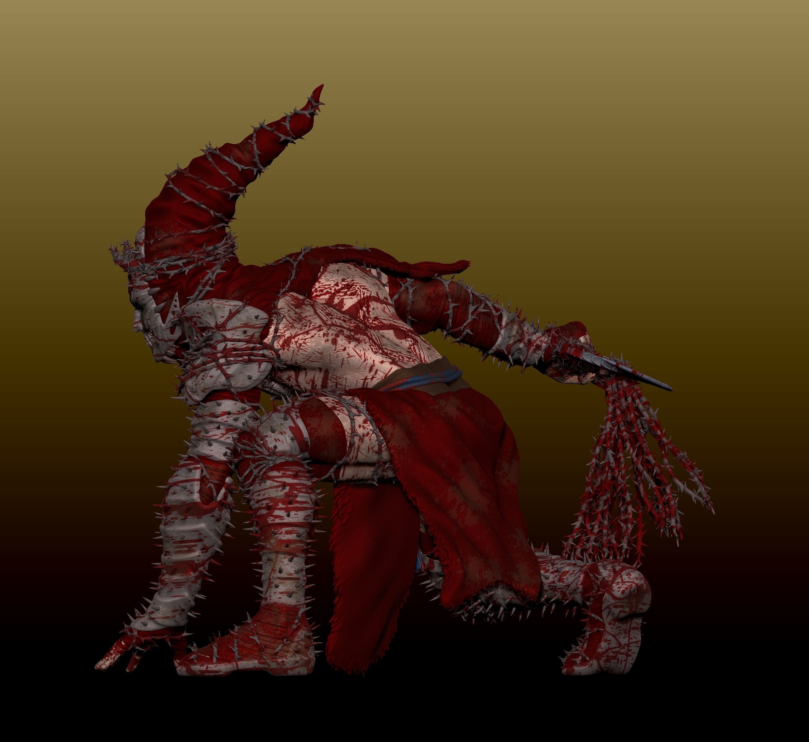 Blasphemous Penitent One - Bloody Heart Skin 3D print model_4