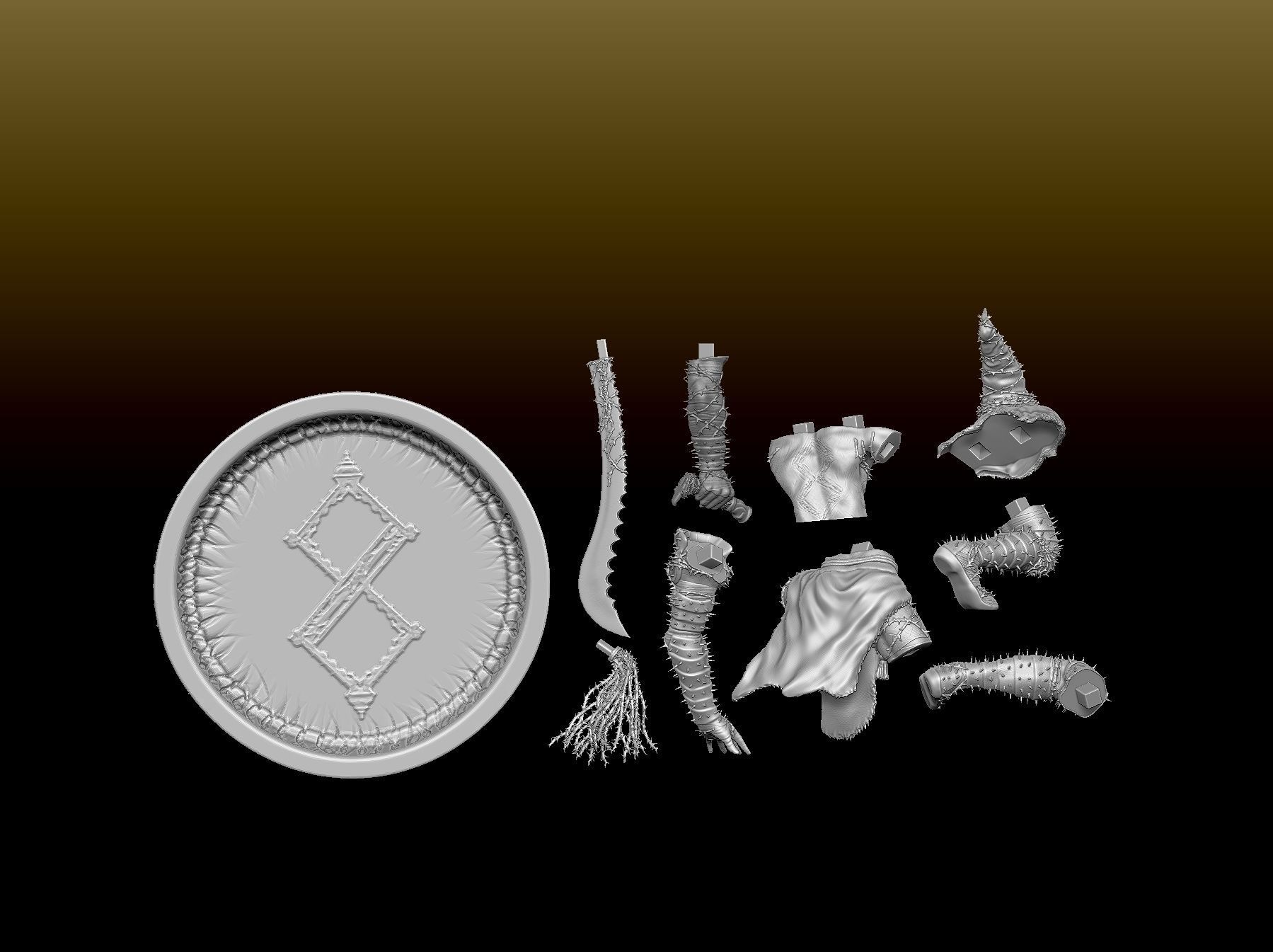 Blasphemous Penitent One - Bloody Heart Skin 3D print model_8