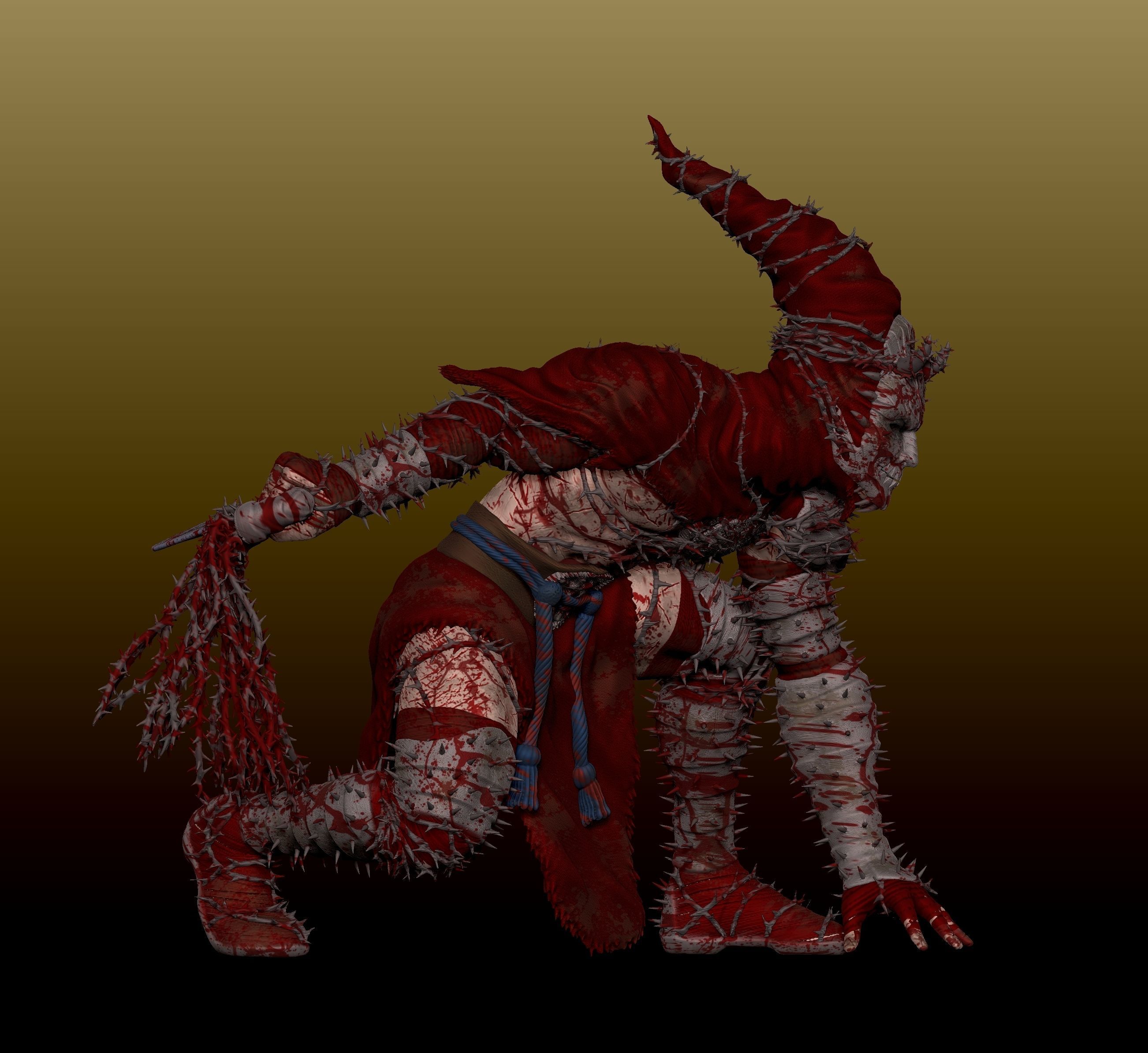 Blasphemous Penitent One - Bloody Heart Skin 3D print model_5