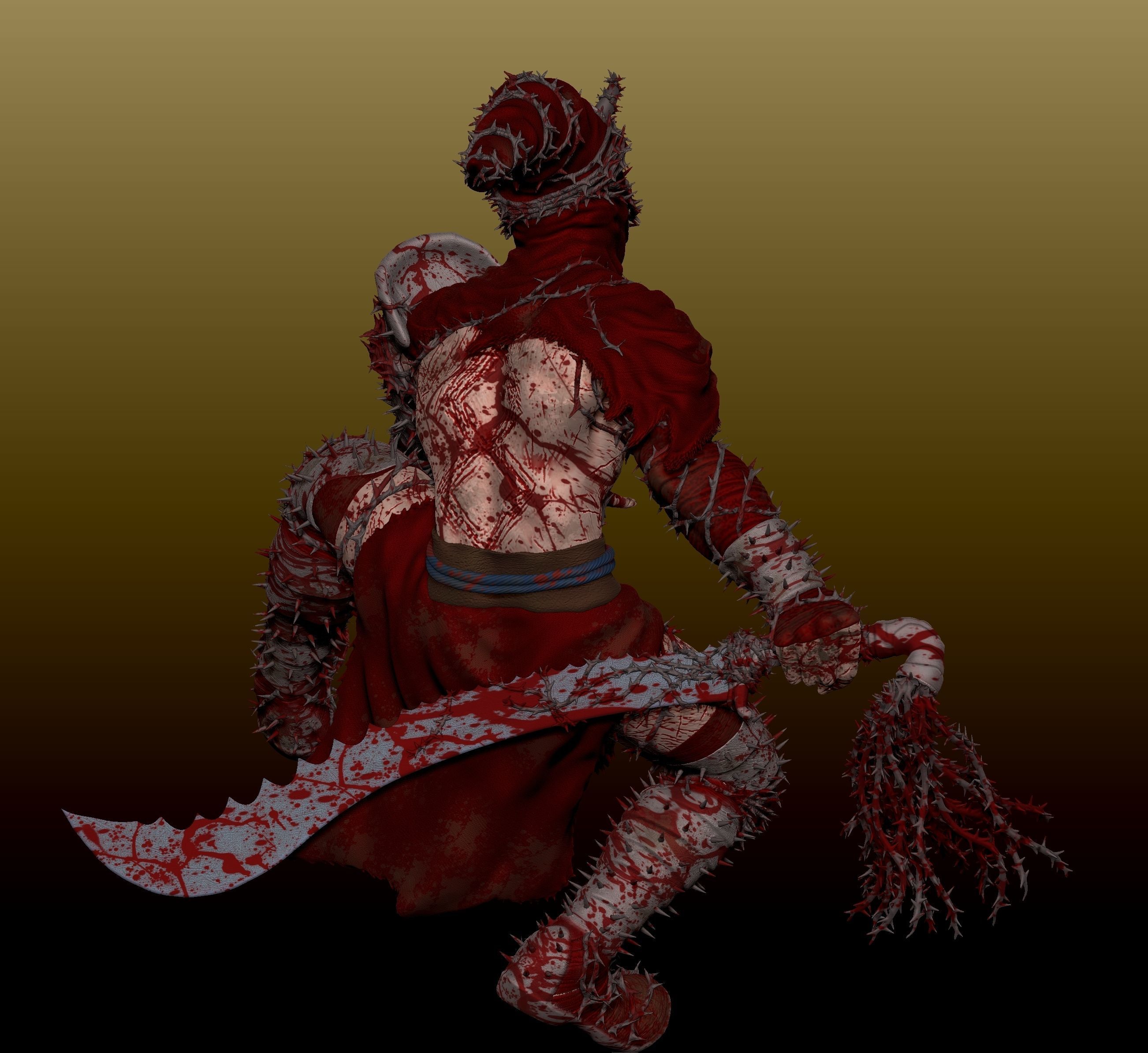 Blasphemous Penitent One - Bloody Heart Skin 3D print model_2