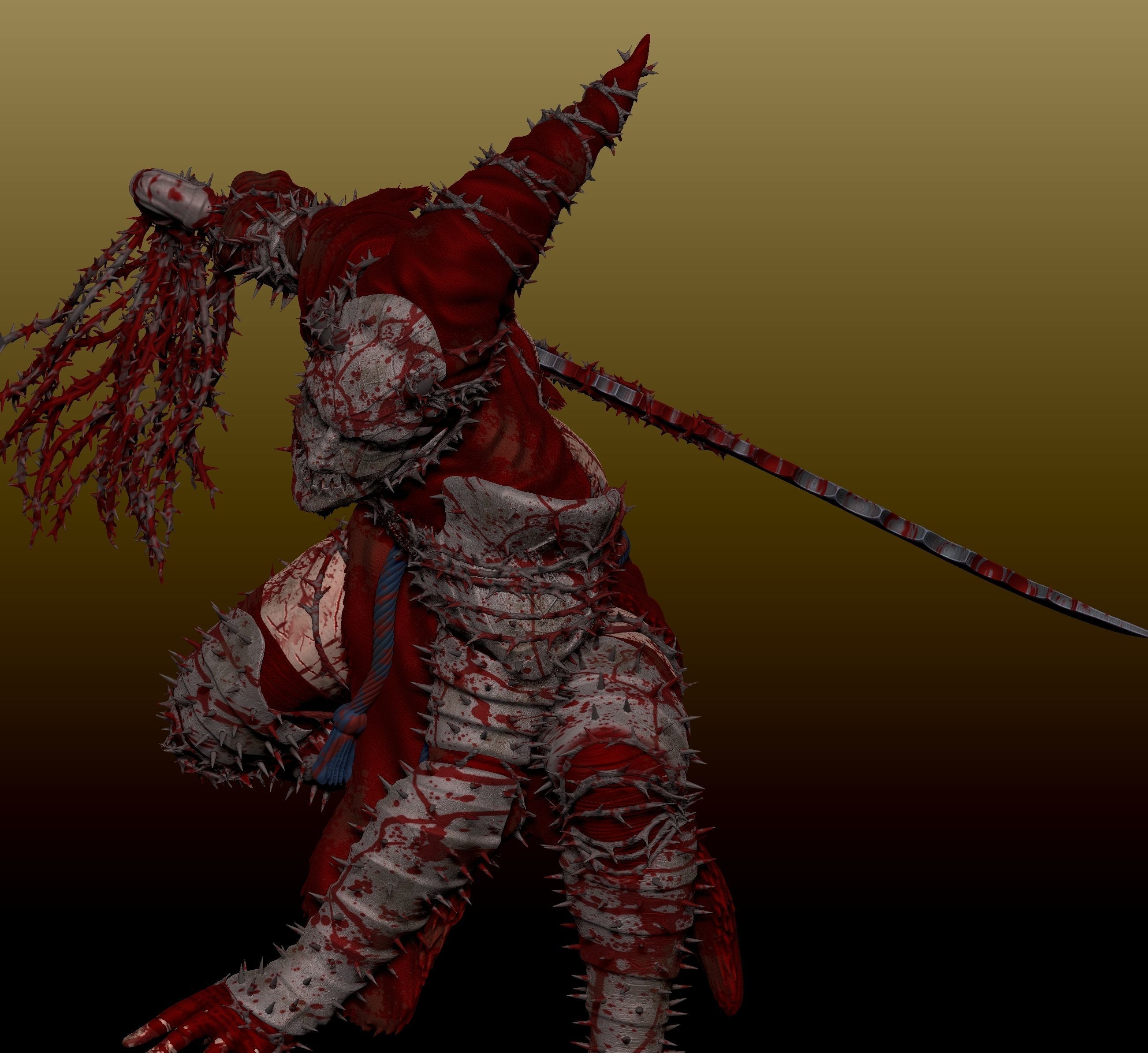 Blasphemous Penitent One - Bloody Heart Skin 3D print model_1