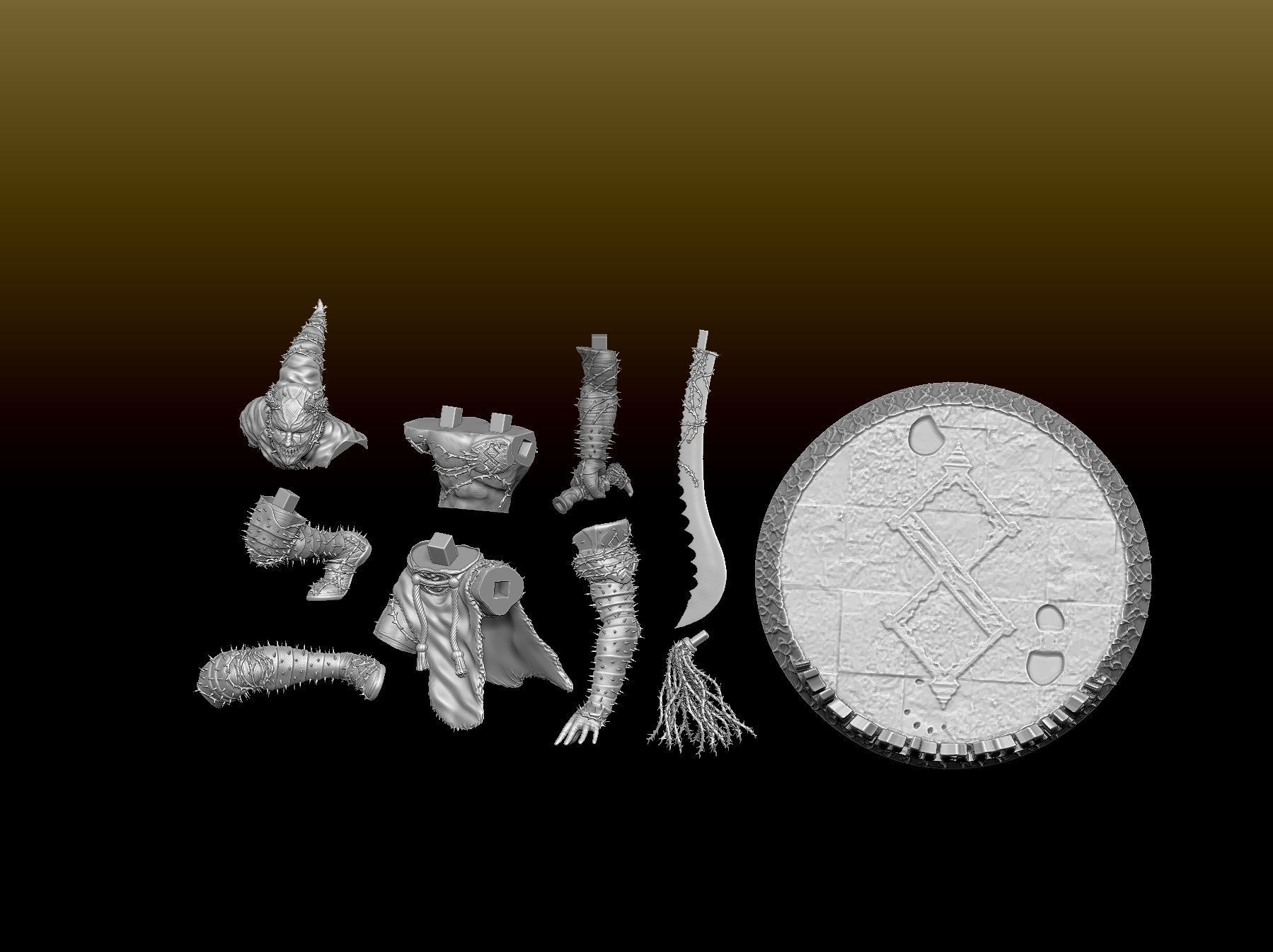 Blasphemous Penitent One - Bloody Heart Skin 3D print model_7