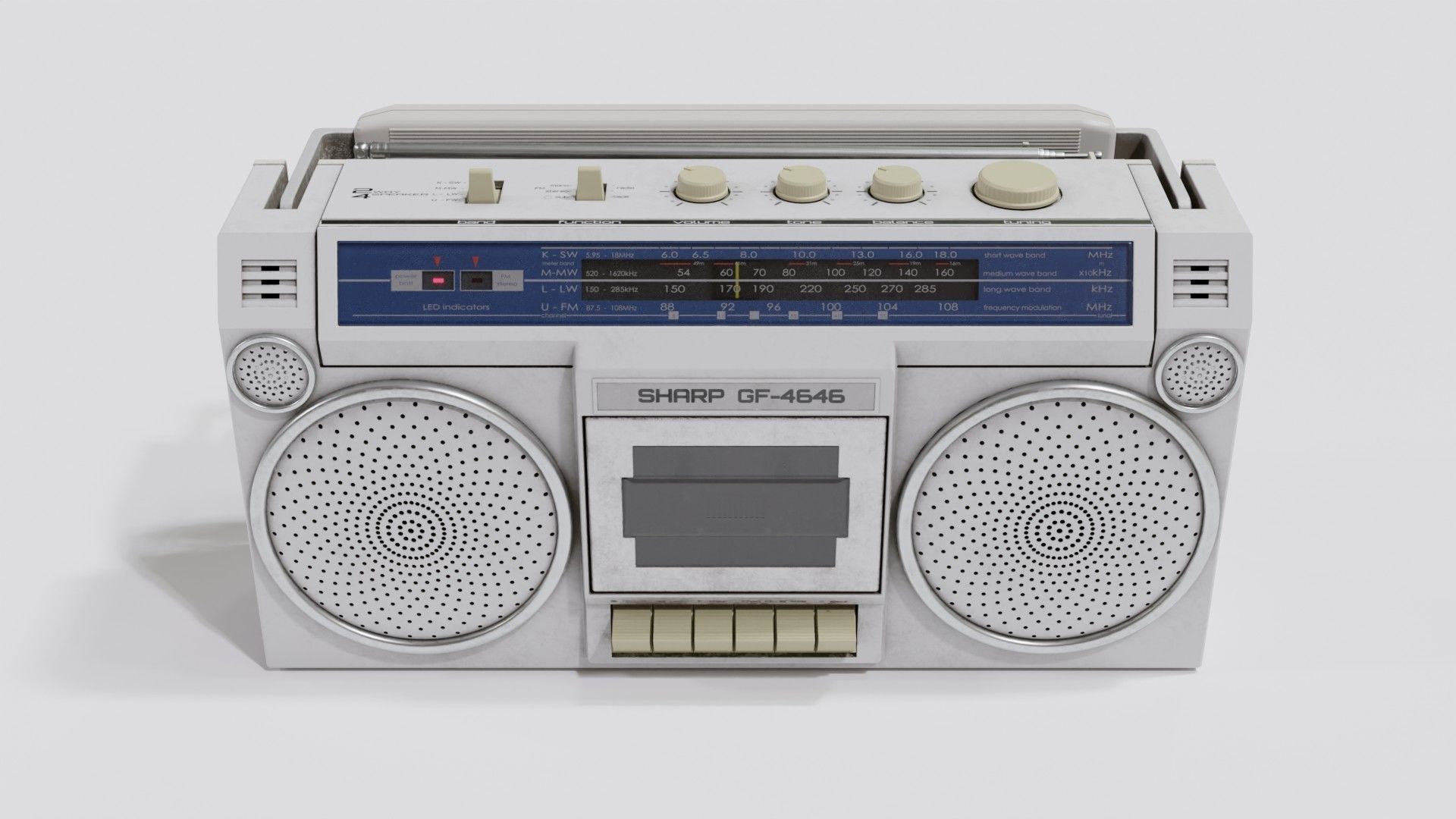 Boom Box SHARP G F- 4646 3D model_2
