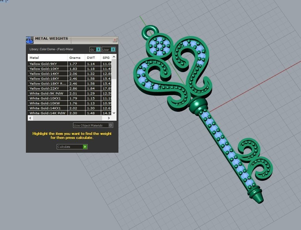 key pendant 3D print model_5
