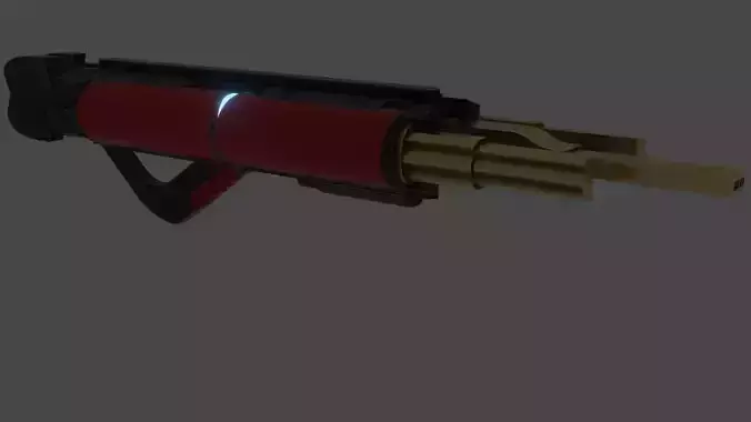 Energy Sci-Fi Heavy Machine Gun Free low-poly 3D model