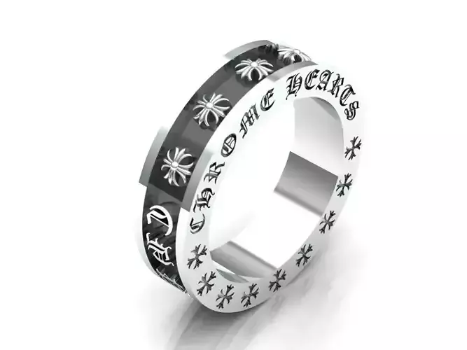 chrome hearts ring Low-poly 3D model