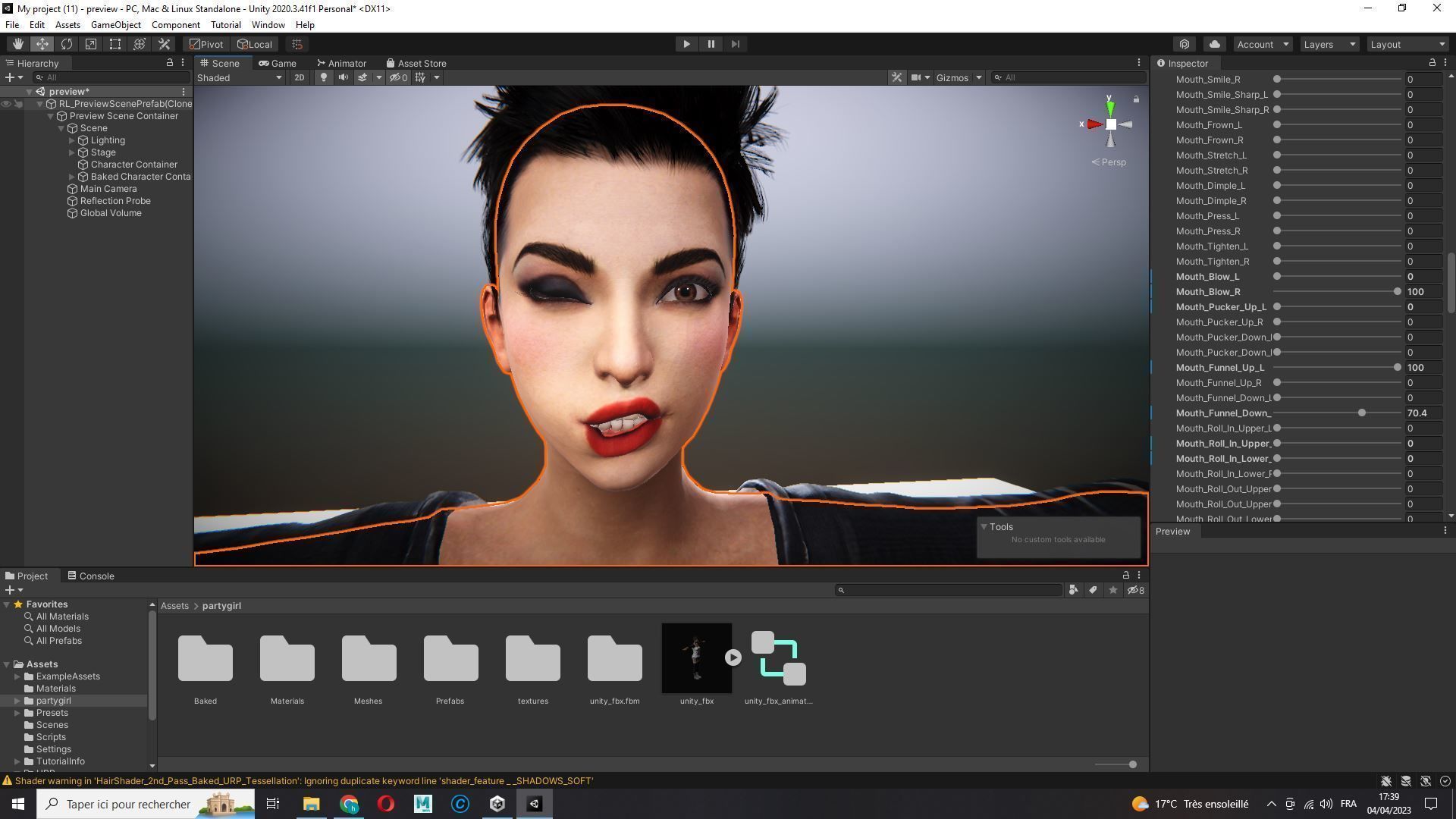 Pixie Casual Girl - Model with Full Rig and Facial Controls Low-poly 3D model_26