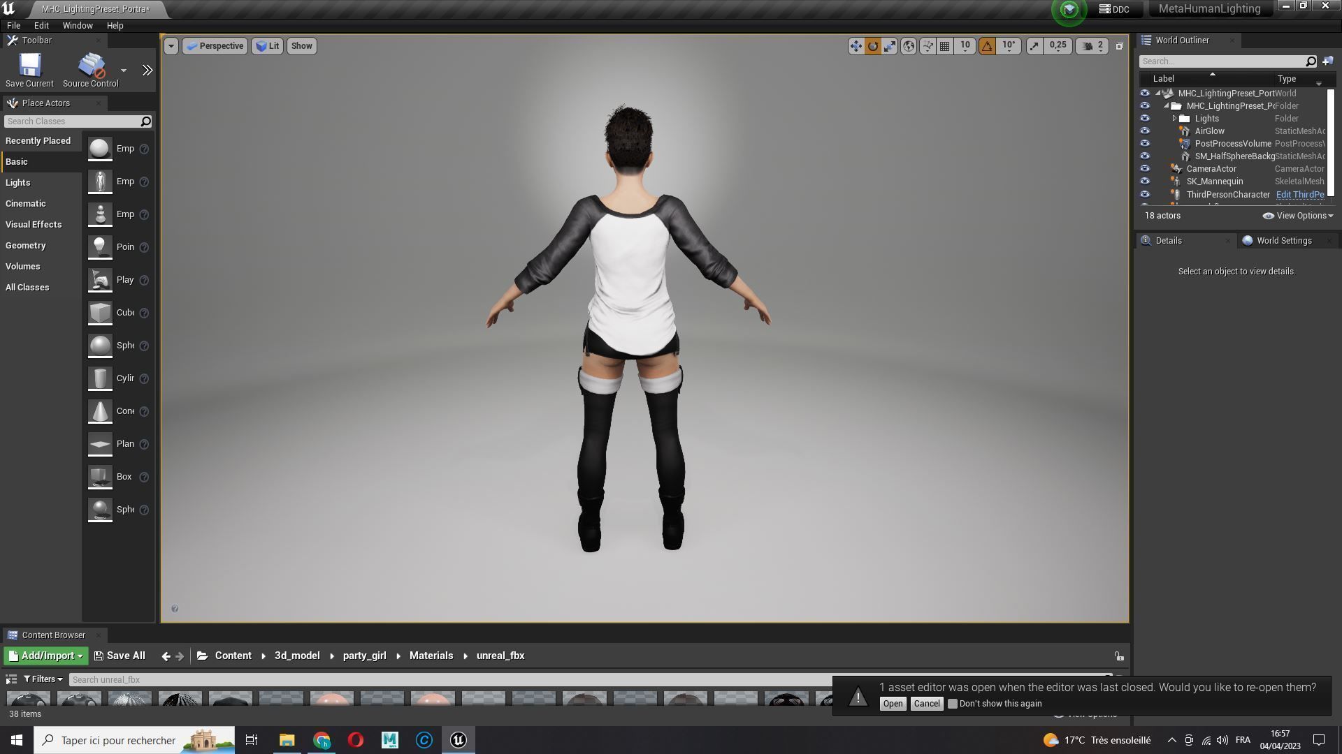 Pixie Casual Girl - Model with Full Rig and Facial Controls Low-poly 3D model_39