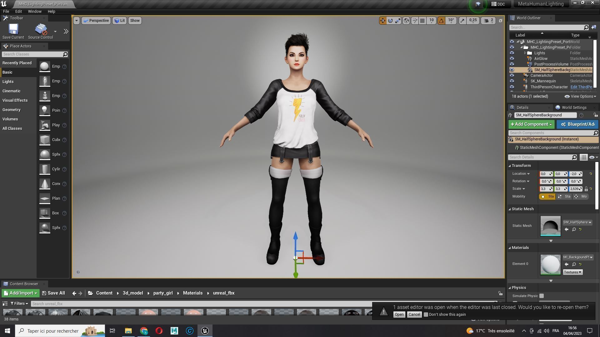 Pixie Casual Girl - Model with Full Rig and Facial Controls Low-poly 3D model_36