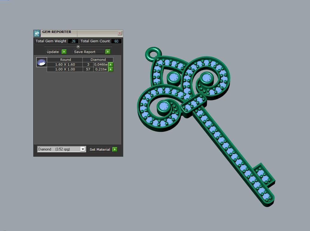 key pendant 3D print model_5