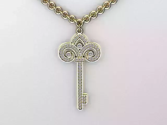key pendant 3D print model