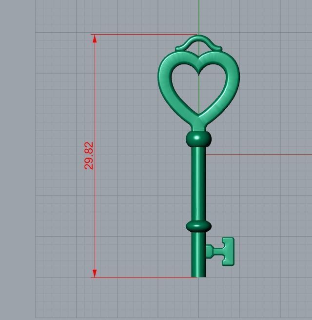 key pendant 3D print model_5