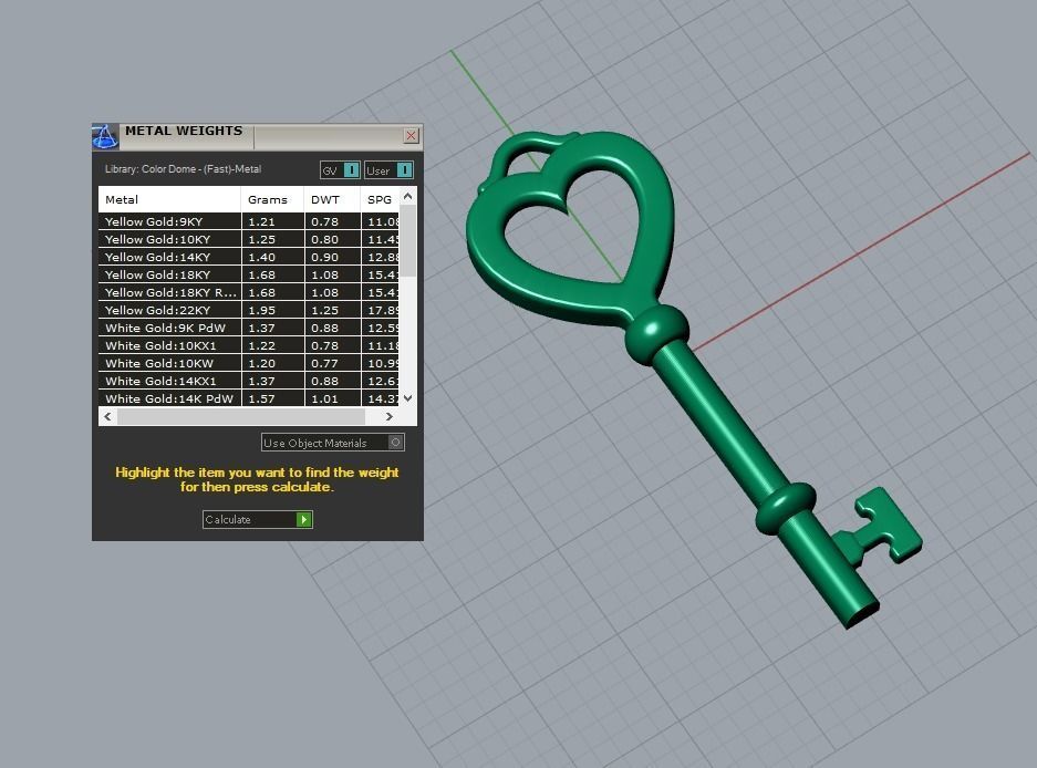 key pendant 3D print model_4
