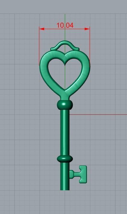 key pendant 3D print model_6