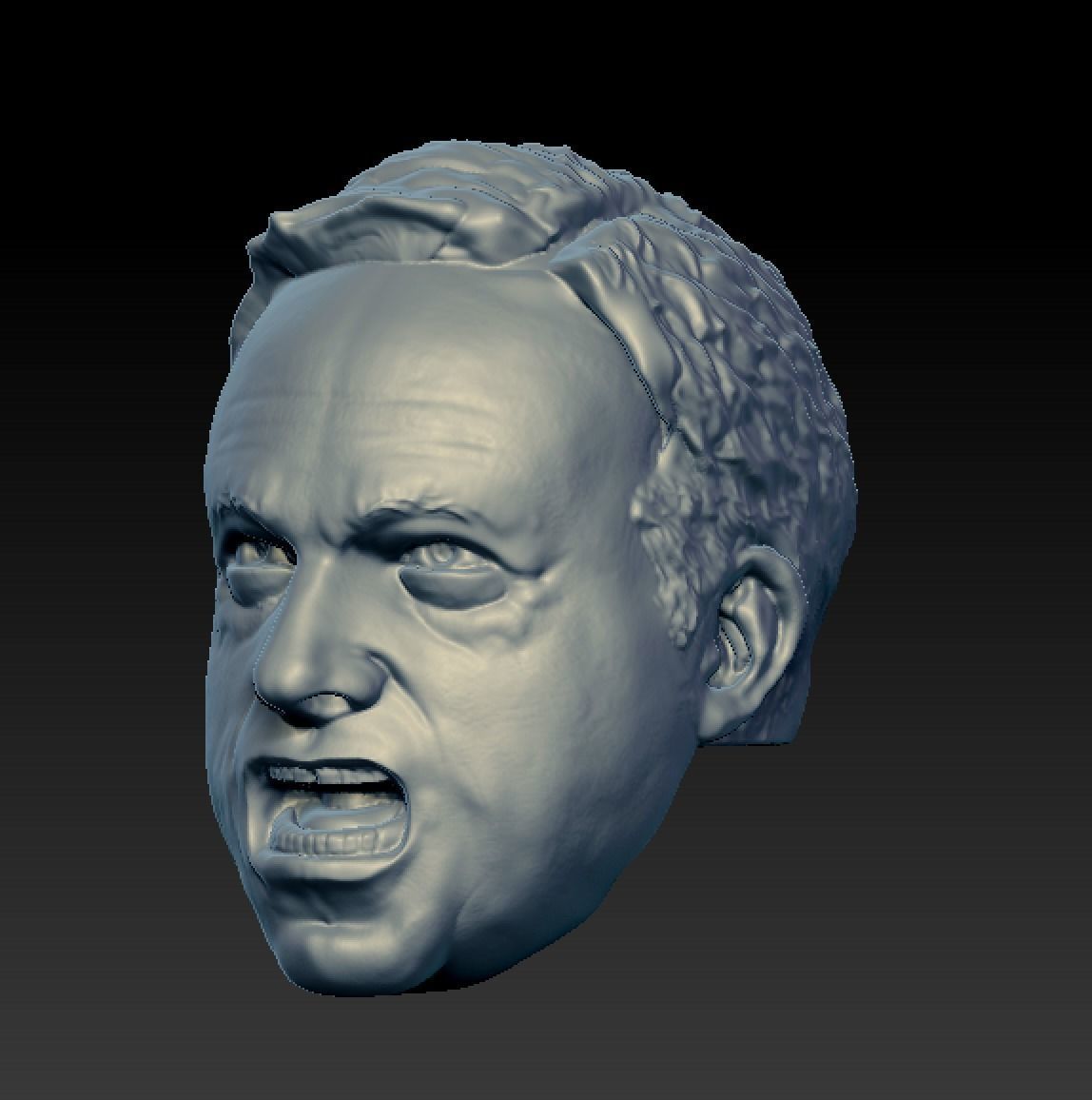 Alex Jones Yell 3D print model_3