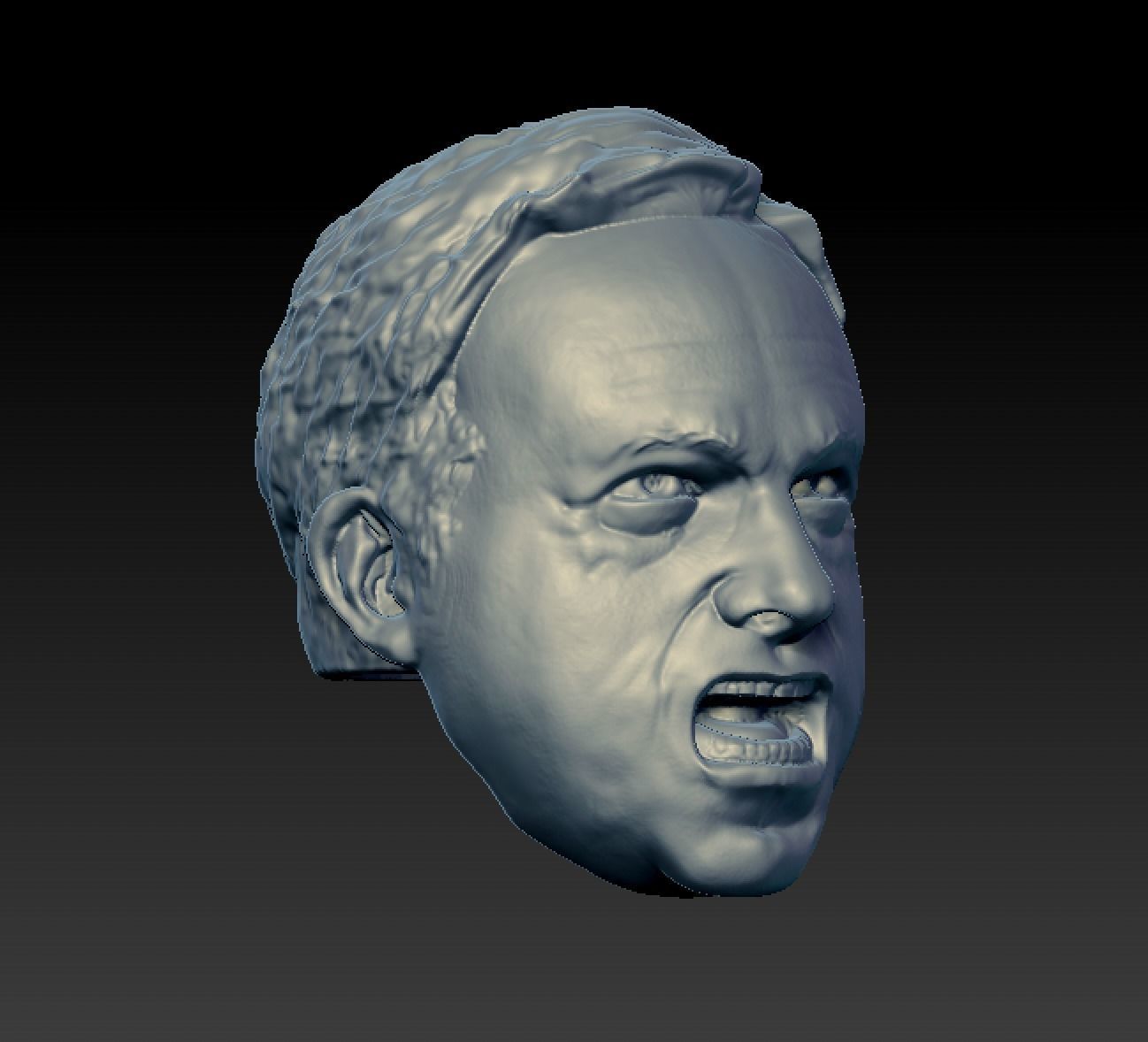 Alex Jones Yell 3D print model_5